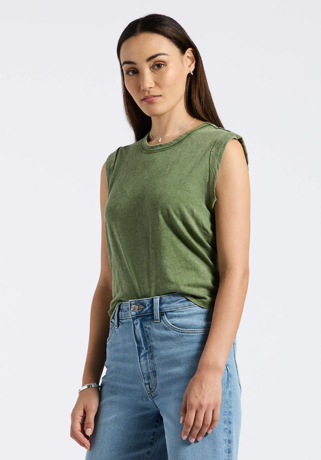 Elayne Women’s Sleeveless Top, Bronze Green - KT0230P - Image 6