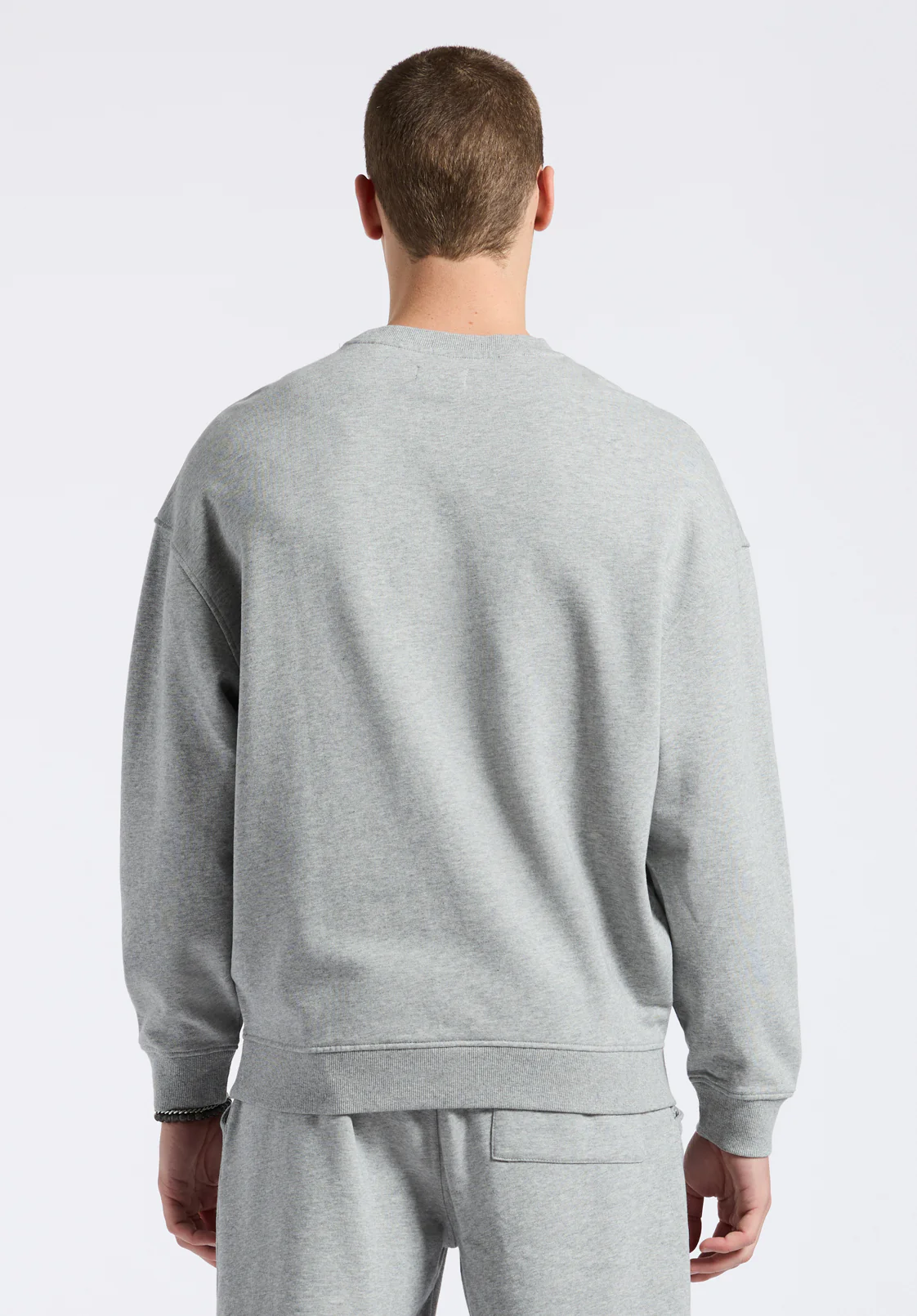 Famke Men's Relaxed Sweatshirt, Heather Grey - BM24541 - Image 4