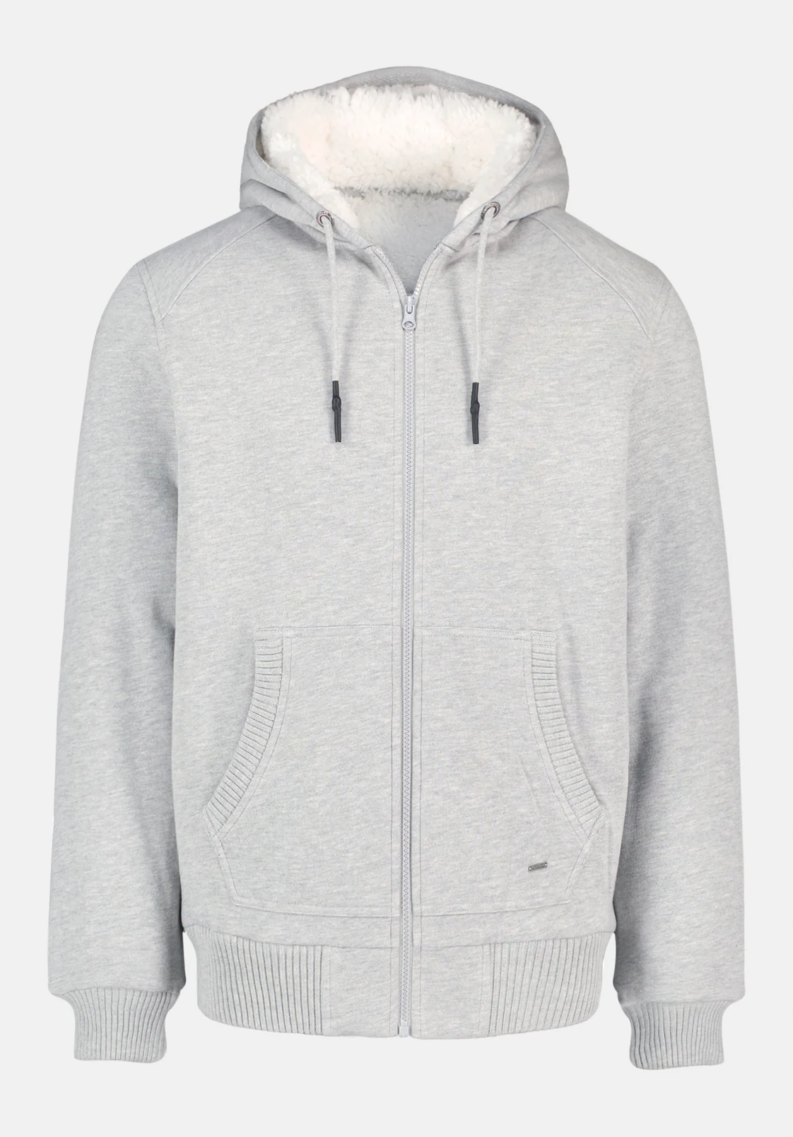 Fasox Men's Sherpa Lined Full-Zip Hoodie, Heather Grey - BM24735 - Image 5