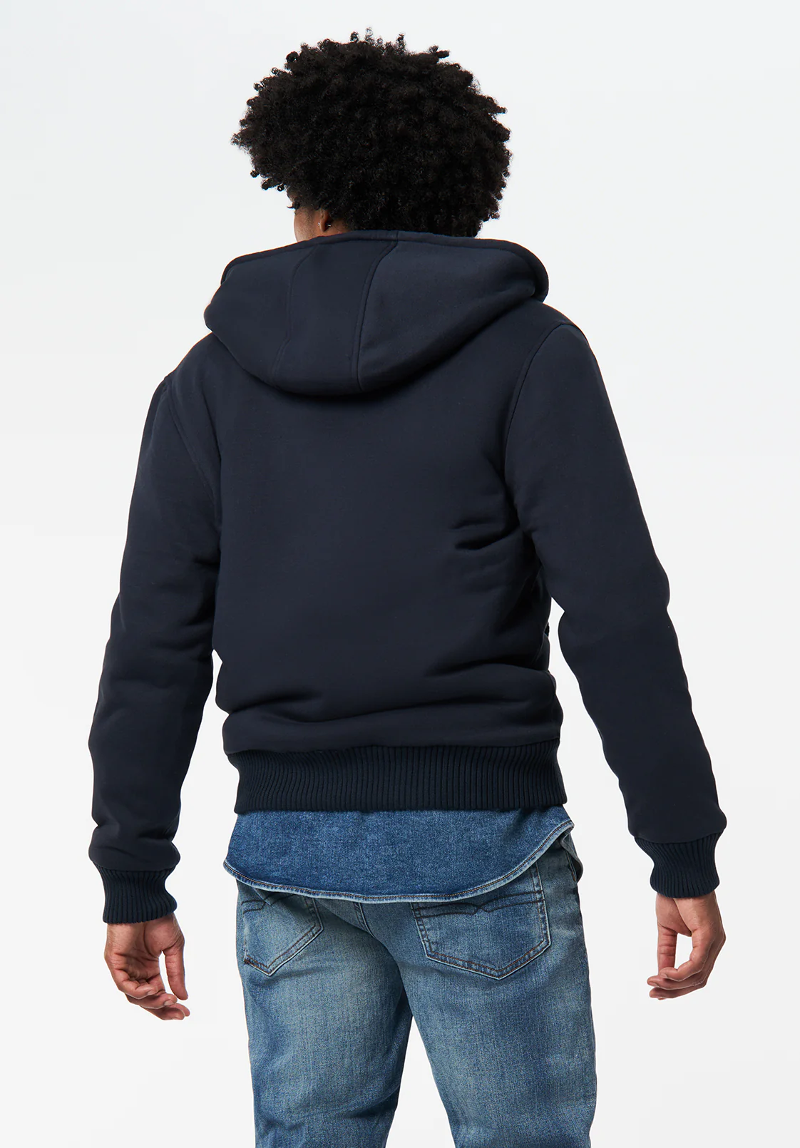 Fasox Men's Sherpa Lined Full-Zip Hoodie, Whale - BM24735 - Image 4
