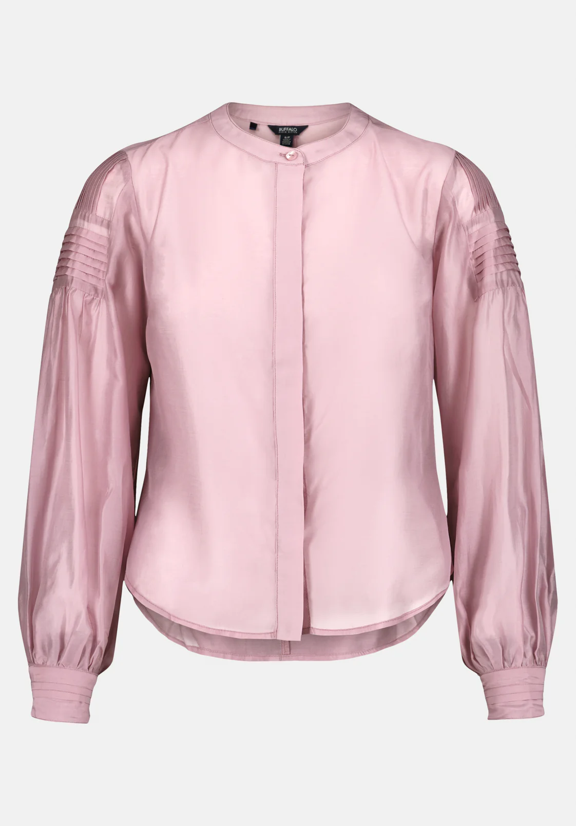 Fifi Women's Satin Blouse With Pleated Sleeve Detail, Burnished Lilac - WT0211 - Image 5