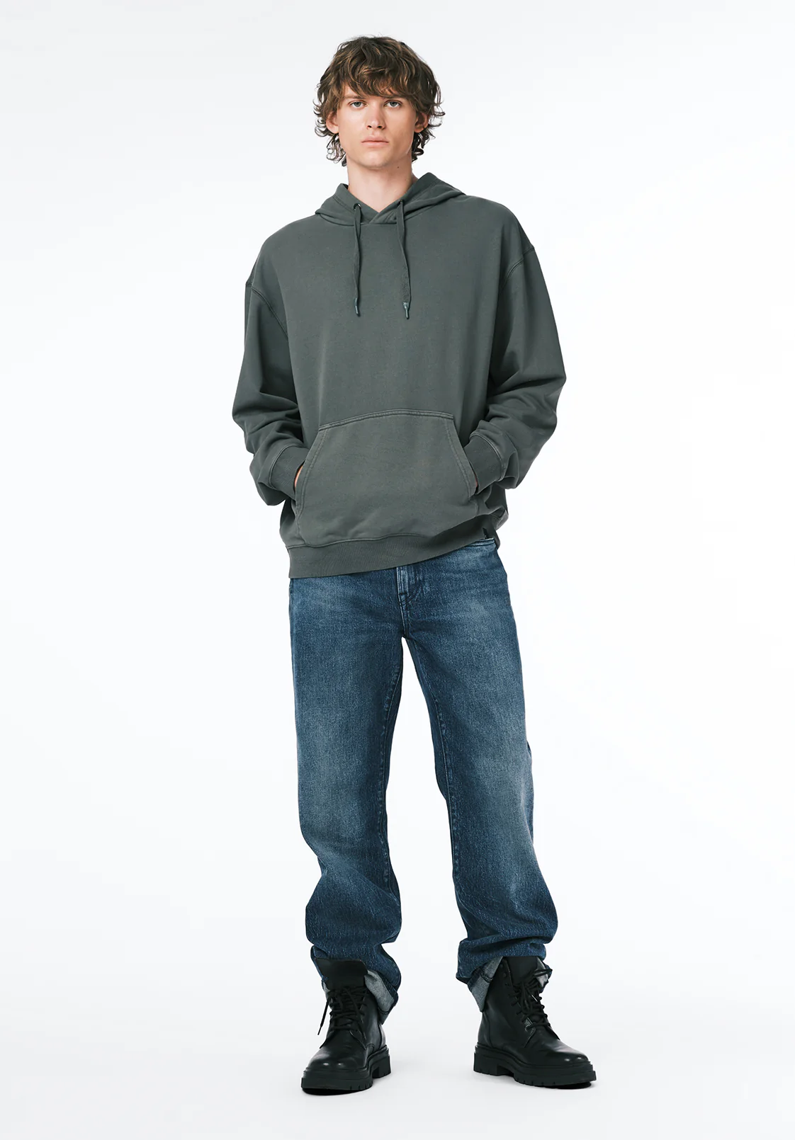 Finley Men's Relaxed Hoodie, Dark Forest - BM24741