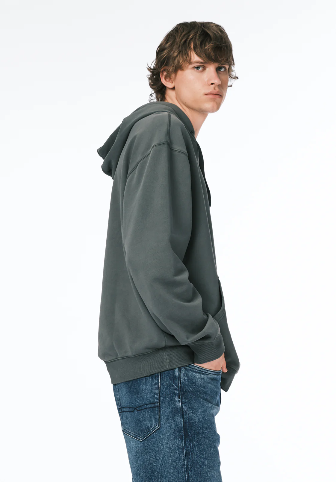 Finley Men's Relaxed Hoodie, Dark Forest - BM24741 - Image 2