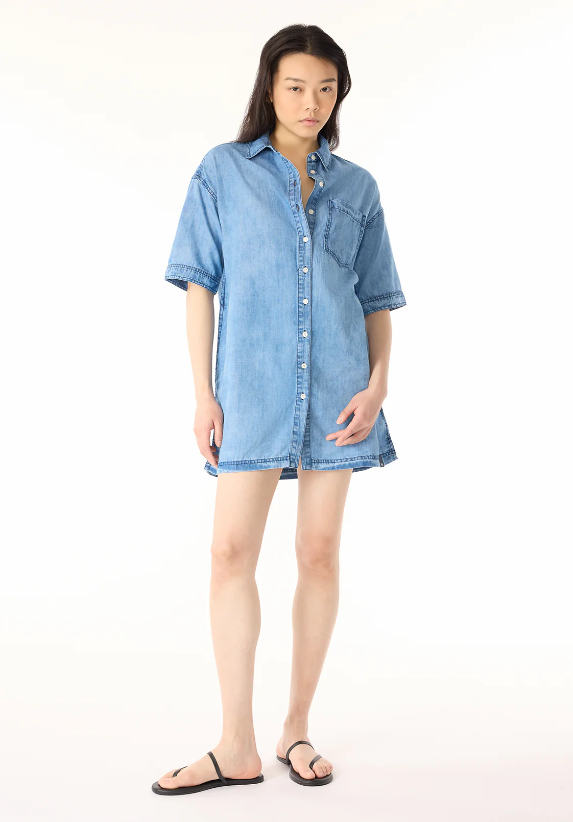 Freida Women's Mid-Sleeve Shirt Dress, Classic Vintage - WD0069P - Image 2
