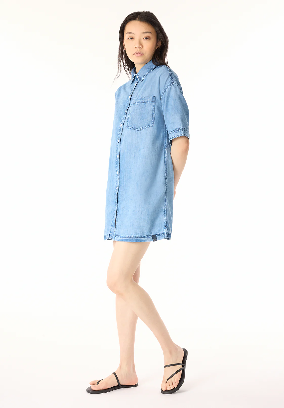 Freida Women's Mid-Sleeve Shirt Dress, Classic Vintage - WD0069P - Image 3