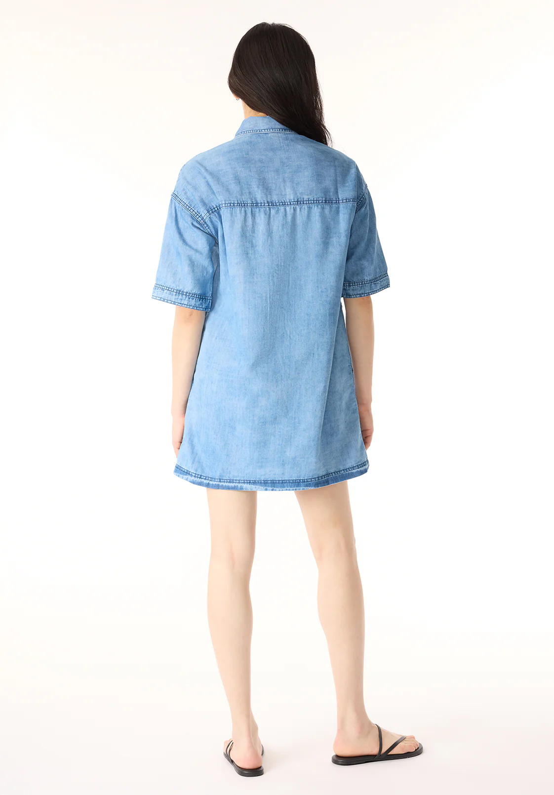 Freida Women's Mid-Sleeve Shirt Dress, Classic Vintage - WD0069P - Image 4