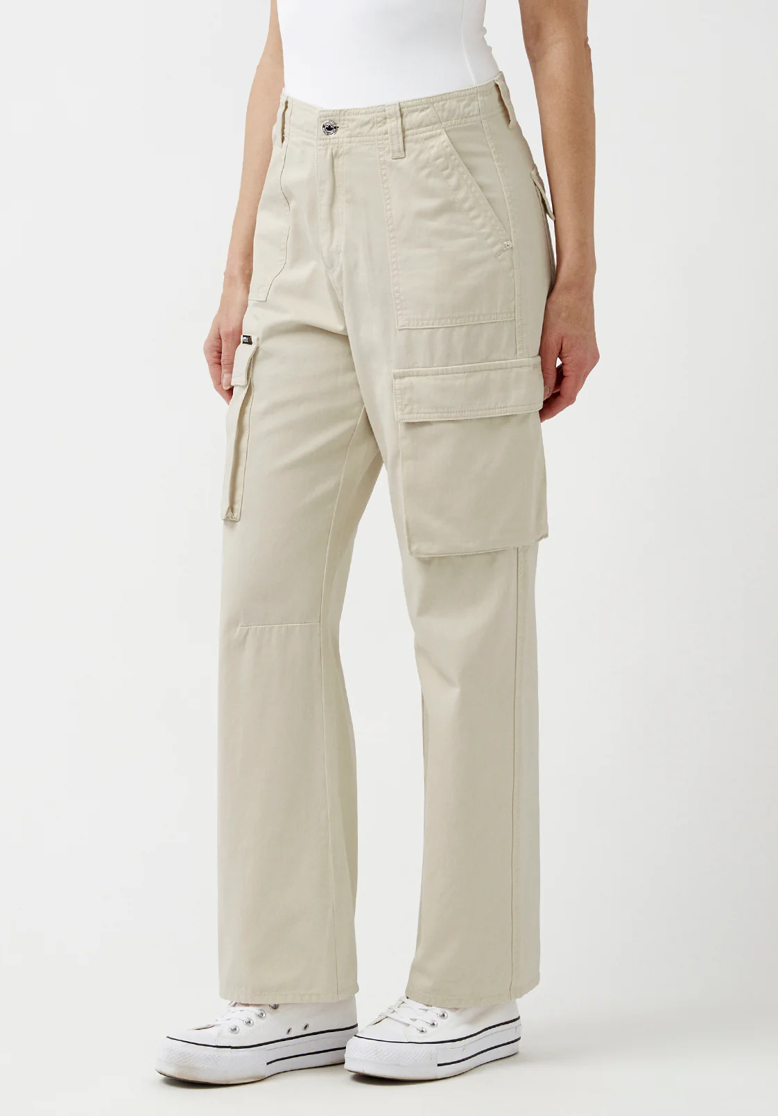 Gia Women's Low Rise Straight Cargo Pants, Turtledove - BL15915 - Image 3