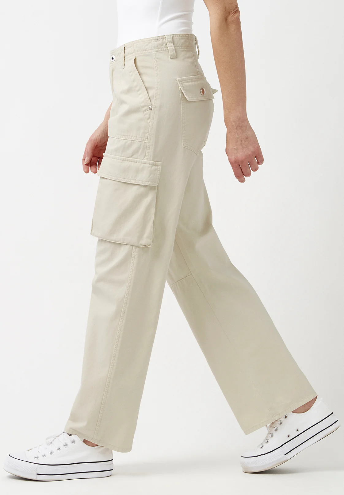Gia Women's Low Rise Straight Cargo Pants, Turtledove - BL15915 - Image 4