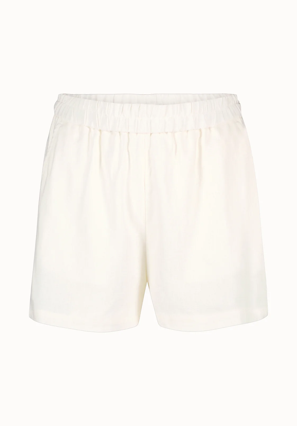 Giustina Women's Linen Blend Shorts, Blanc - WB0015P - Image 5