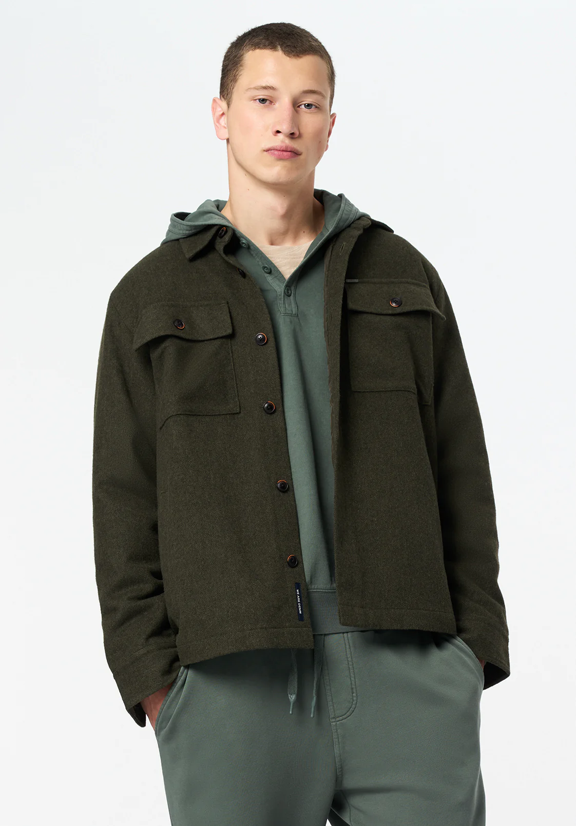 Jace Men's Shacket, Fern - BM24719 - Image 2
