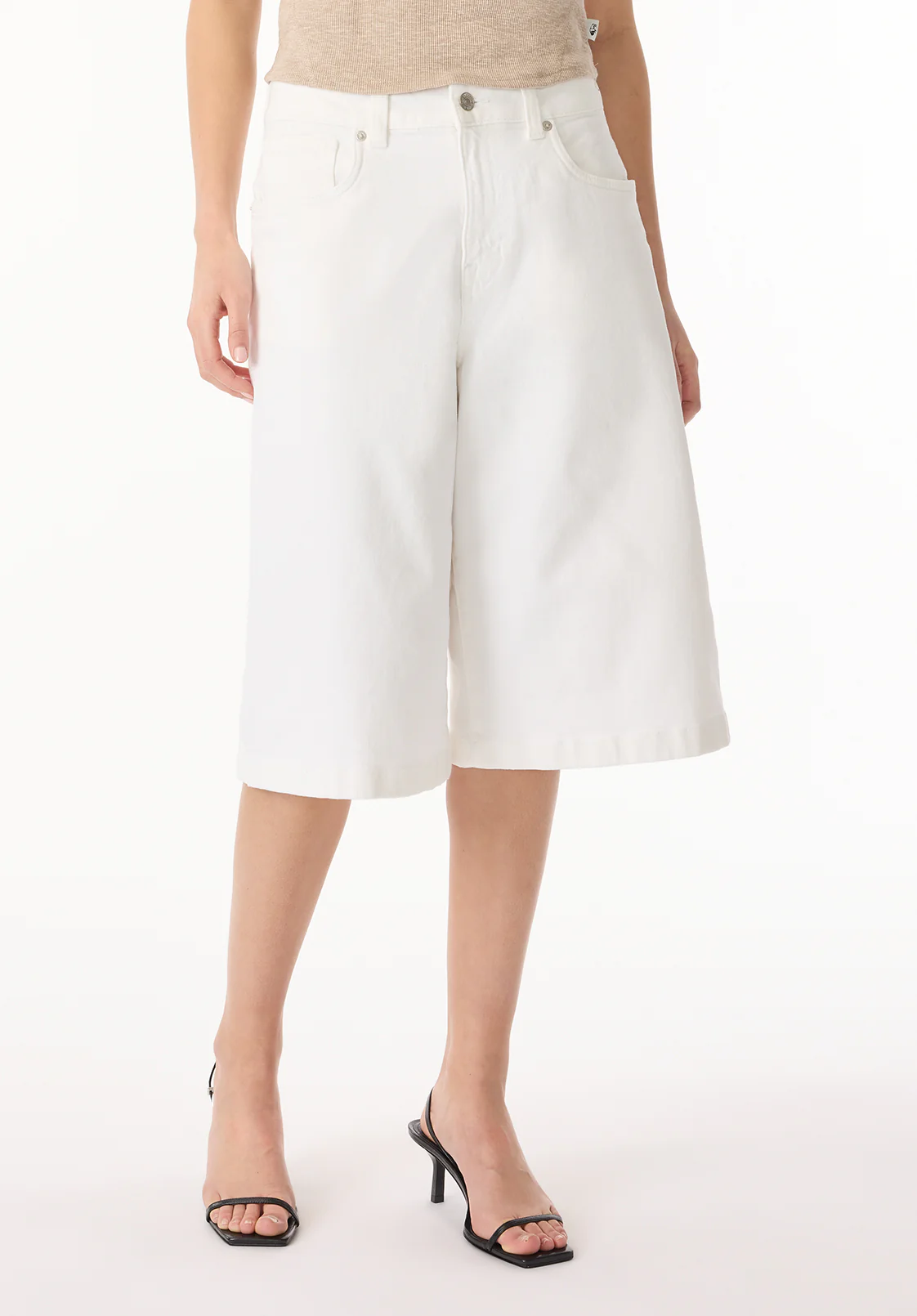 Jackie Women's Jorts, White - BL16074 - Image 2