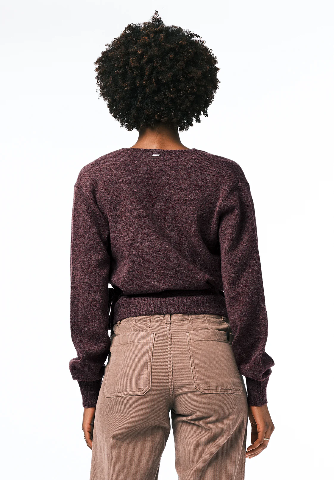 Jadis Women's Wrap Front Sweater, Fig - SW0099 - Image 4