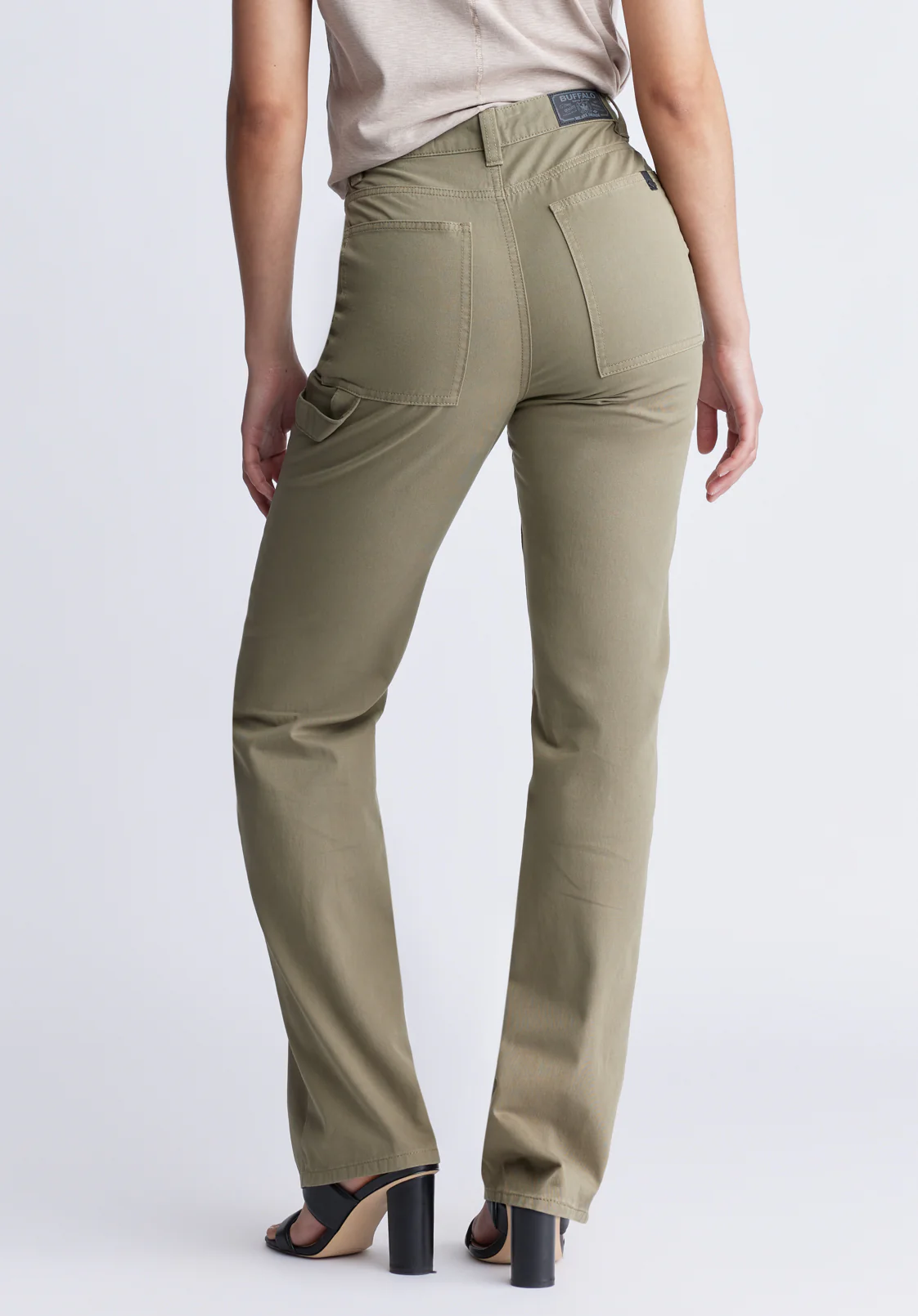 Jane Women's Super High Rise Loose Straight Pants, Aloe - BL15966 - Image 4