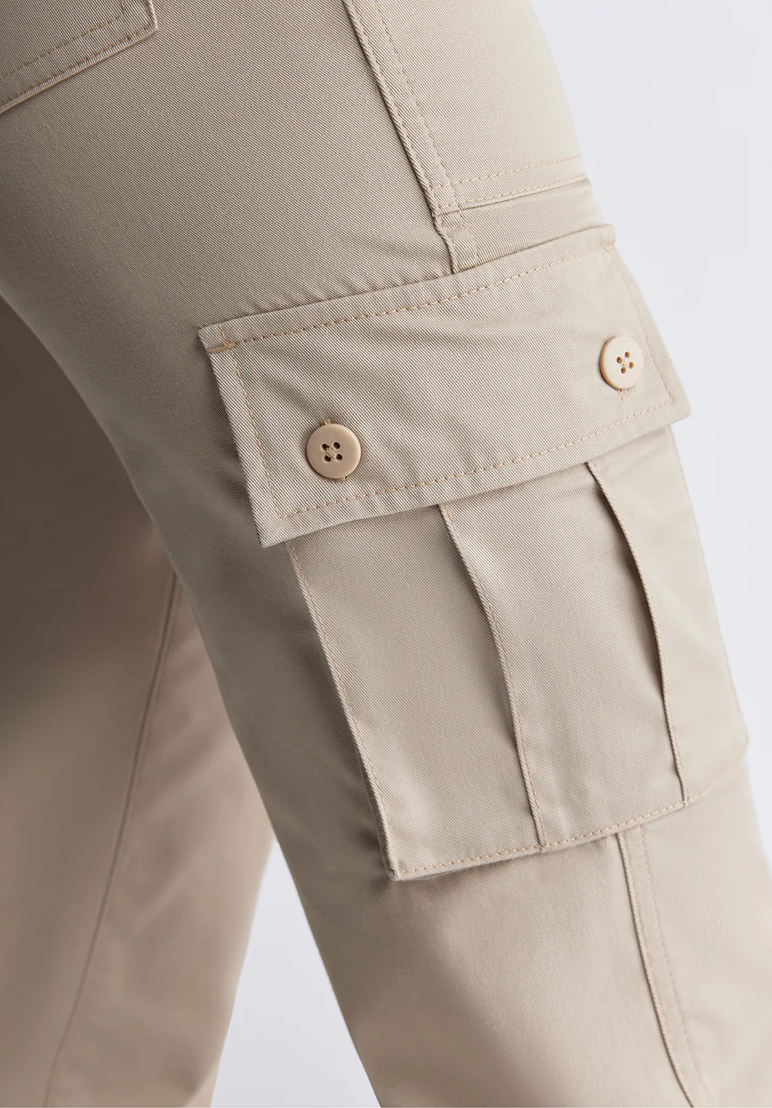 Jane Women's High Rise Loose Straight Pants, Safari - BL15975 - Image 5