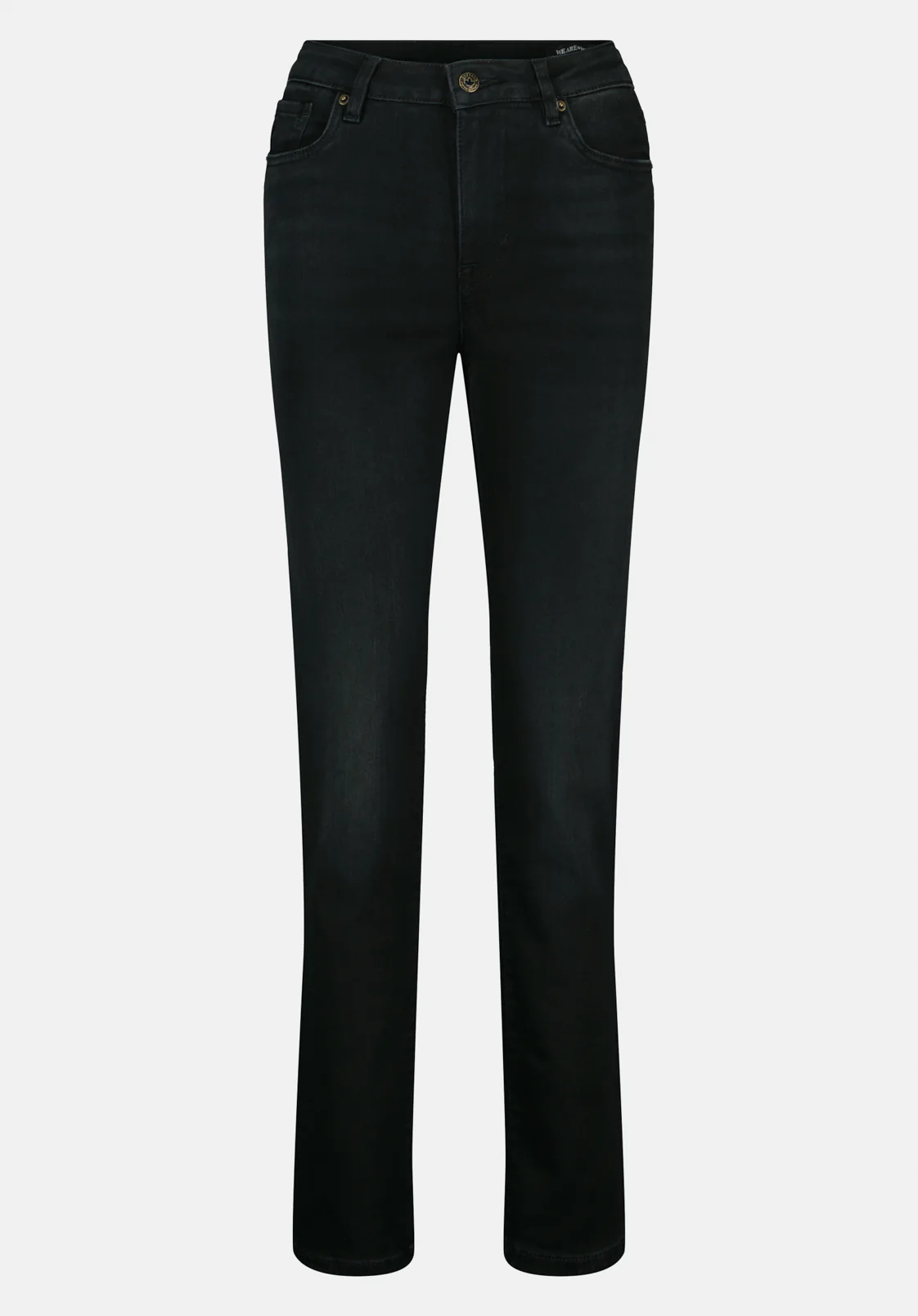 Jayden Women's High Rise Straight Jeans, Faded Black - BL15834 - Image 5