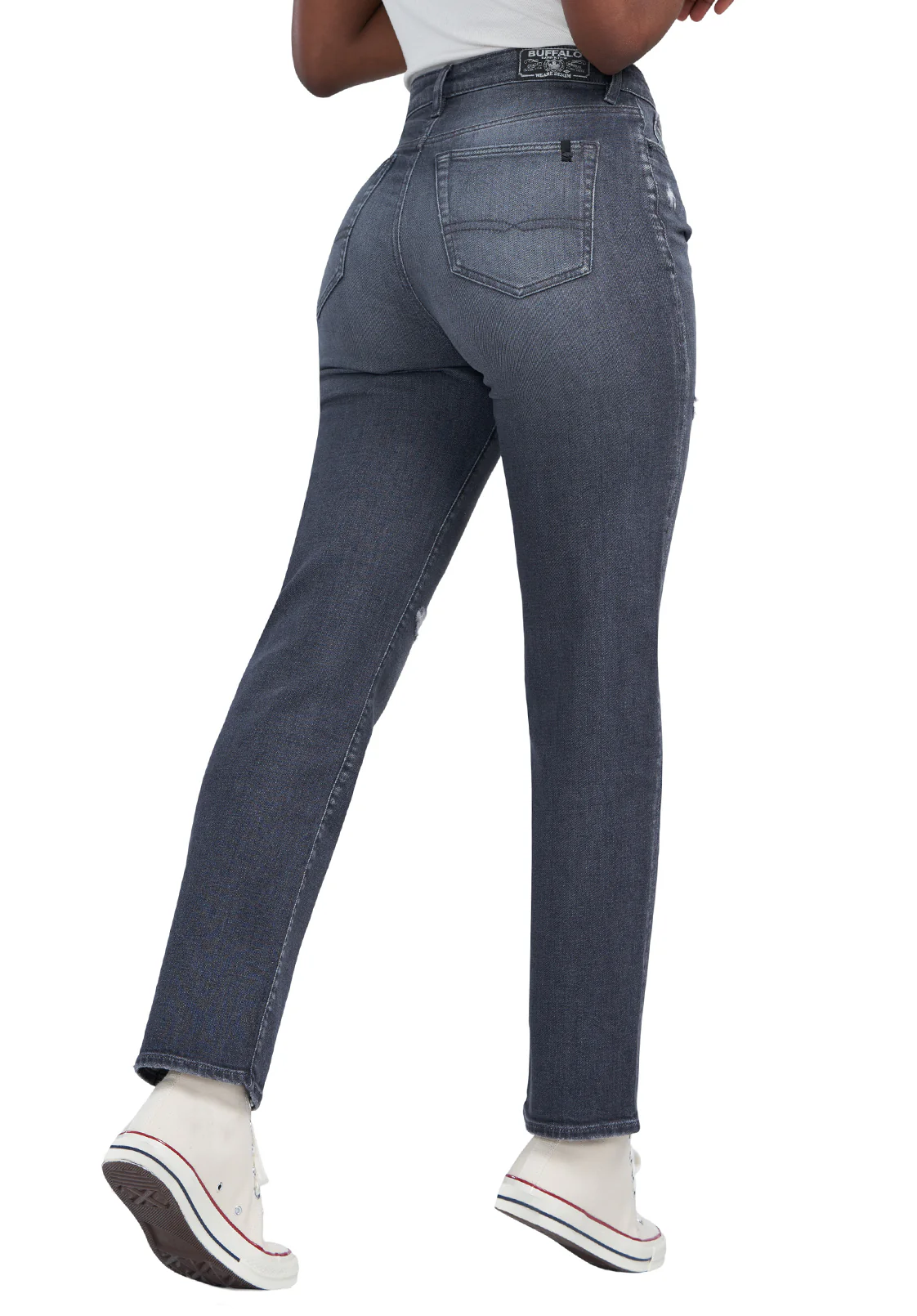 Jayden Women's High Rise Straight Jeans, Authentic Grey - BL15845 - Image 8