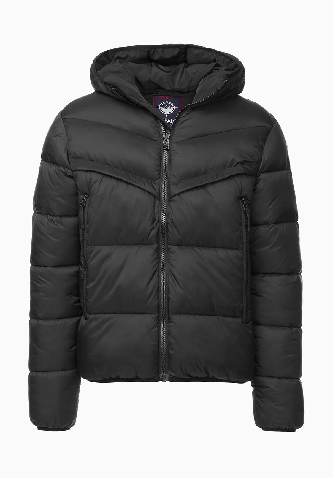 Jerome Men's Hooded Puffer Jacket, Black - OBMEF006 - Image 5