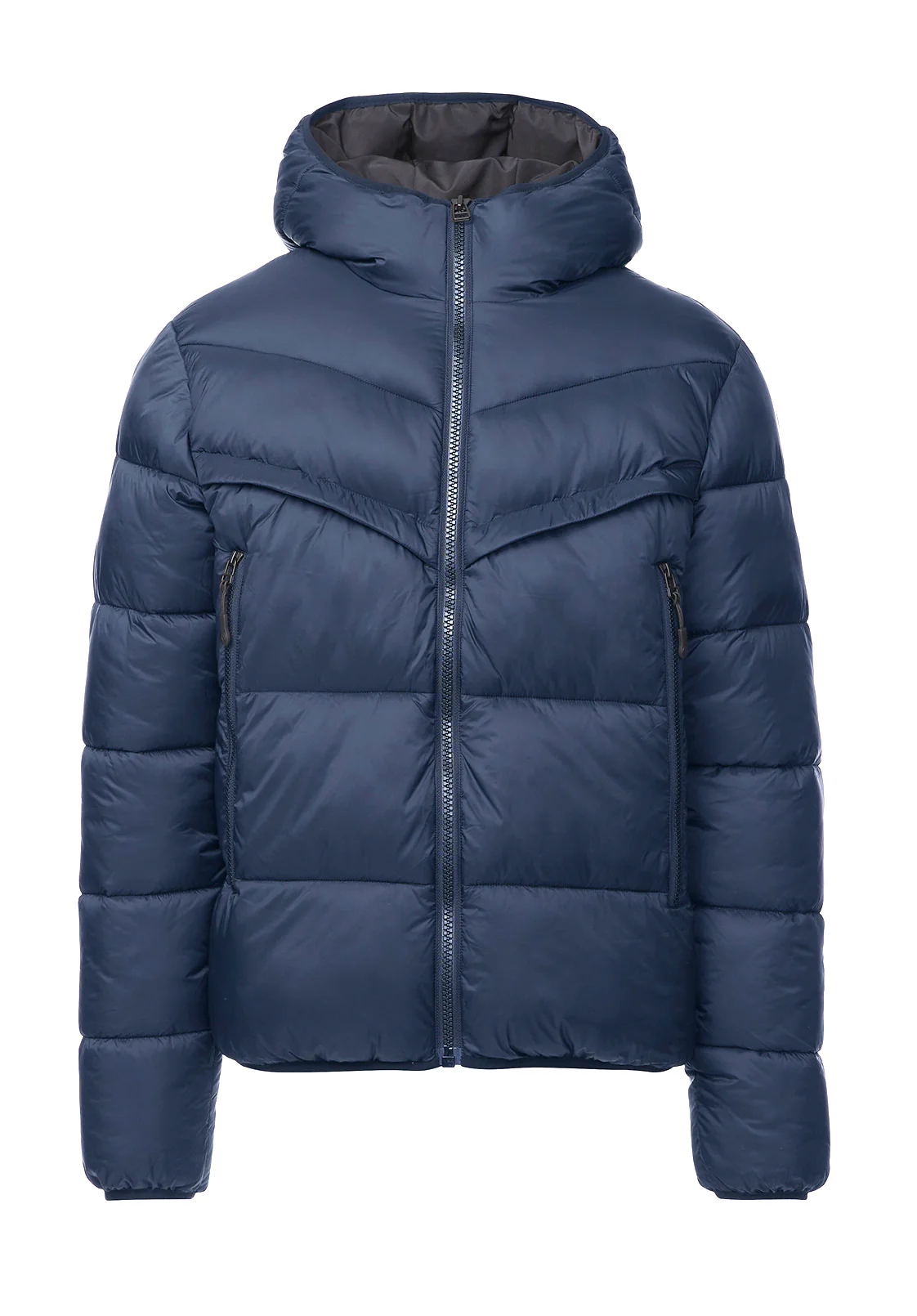 Jerome Men's Hooded Puffer Jacket, Navy - OBMEF006 - Image 7