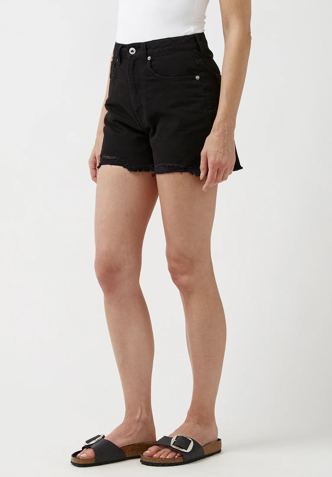 Joanna Women's Super High Rise Shorts, Black - BL15913 - Image 3