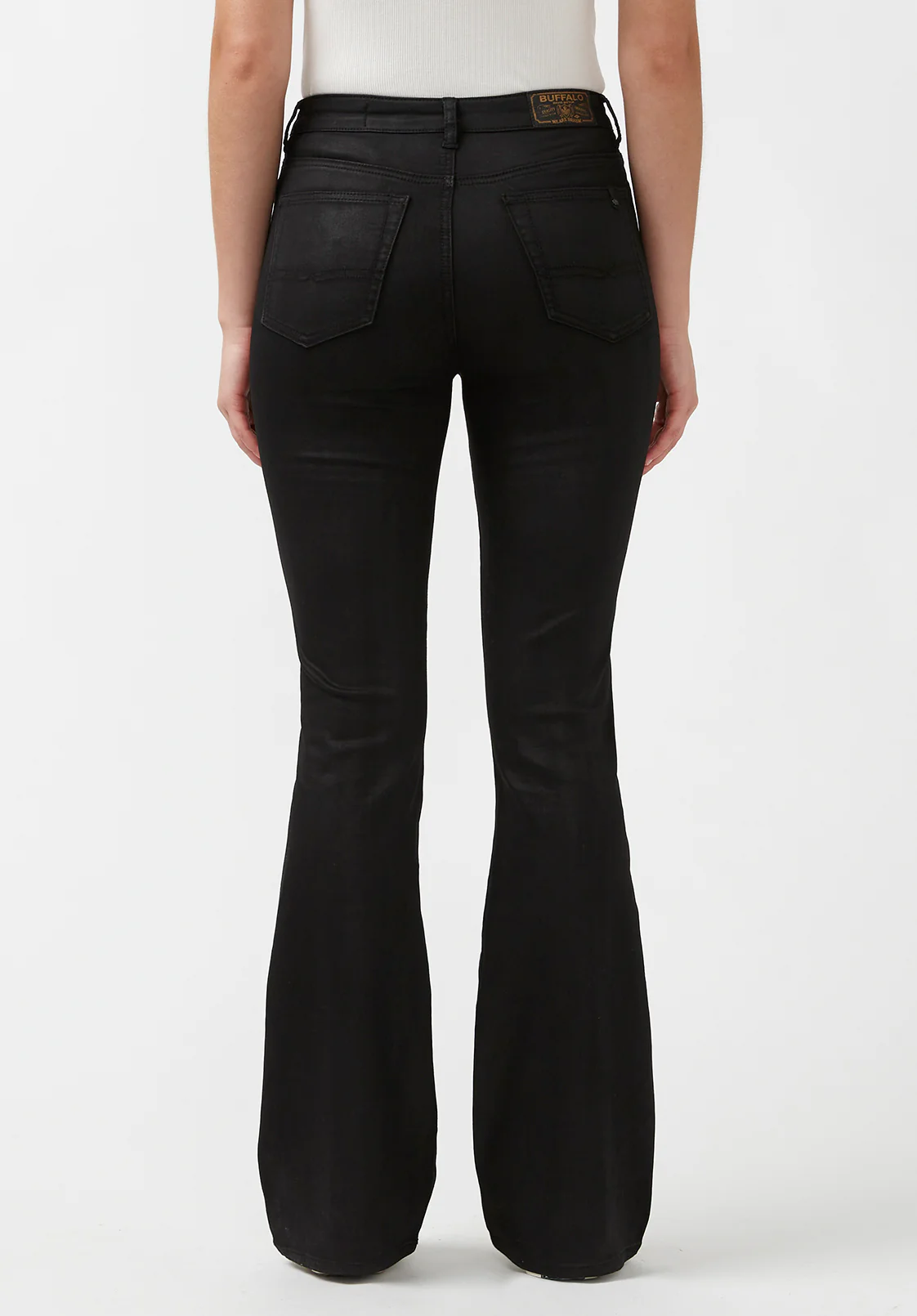 Joplin Women's High Rise Flared Jeans, Coated Wash - BL15945 - Image 3