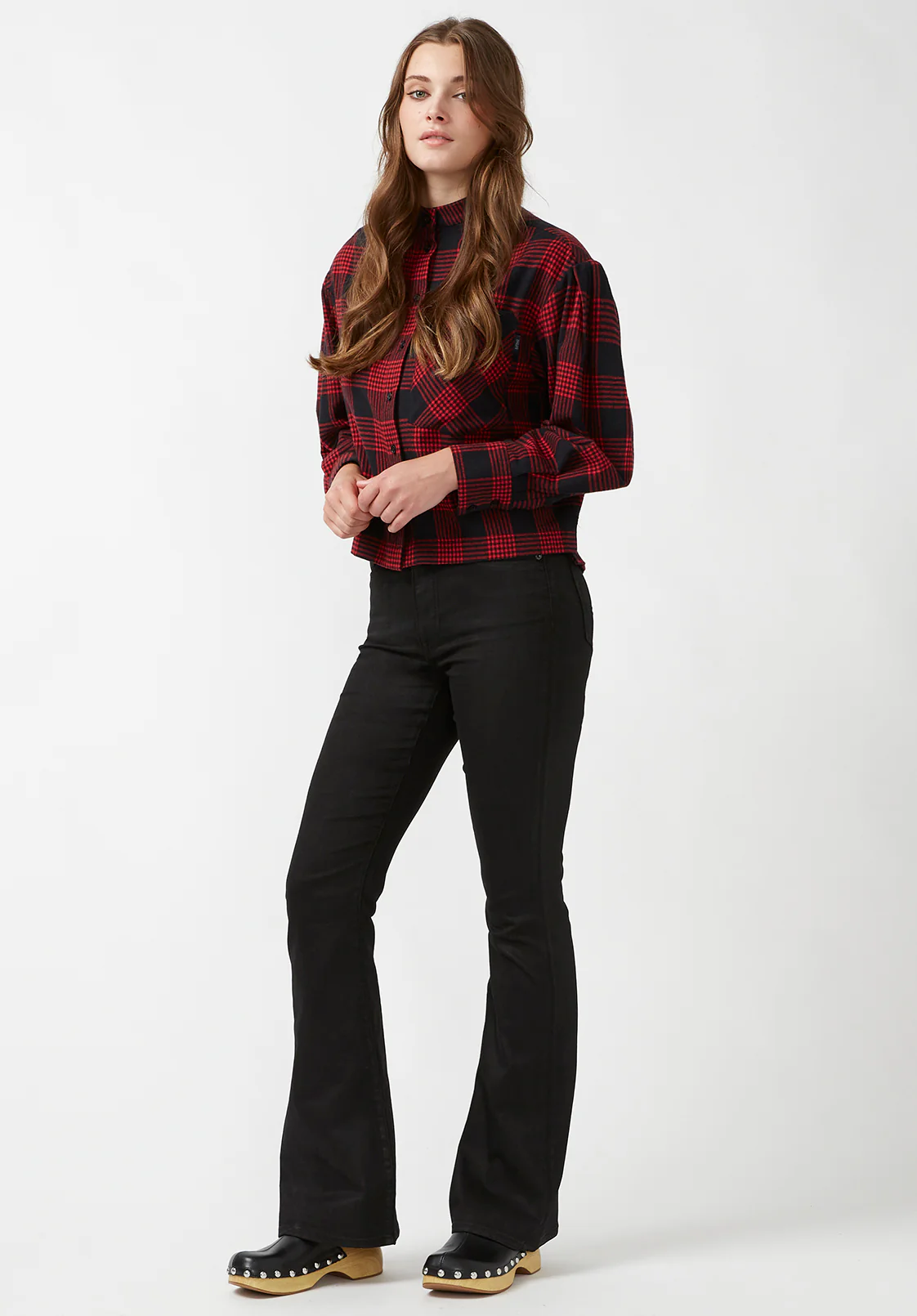 Joplin Women's High Rise Flared Jeans, Coated Wash - BL15945 - Image 5