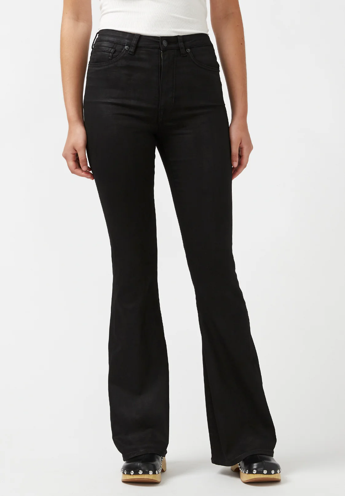 Joplin Women's High Rise Flared Jeans, Coated Wash - BL15945 - Image 6