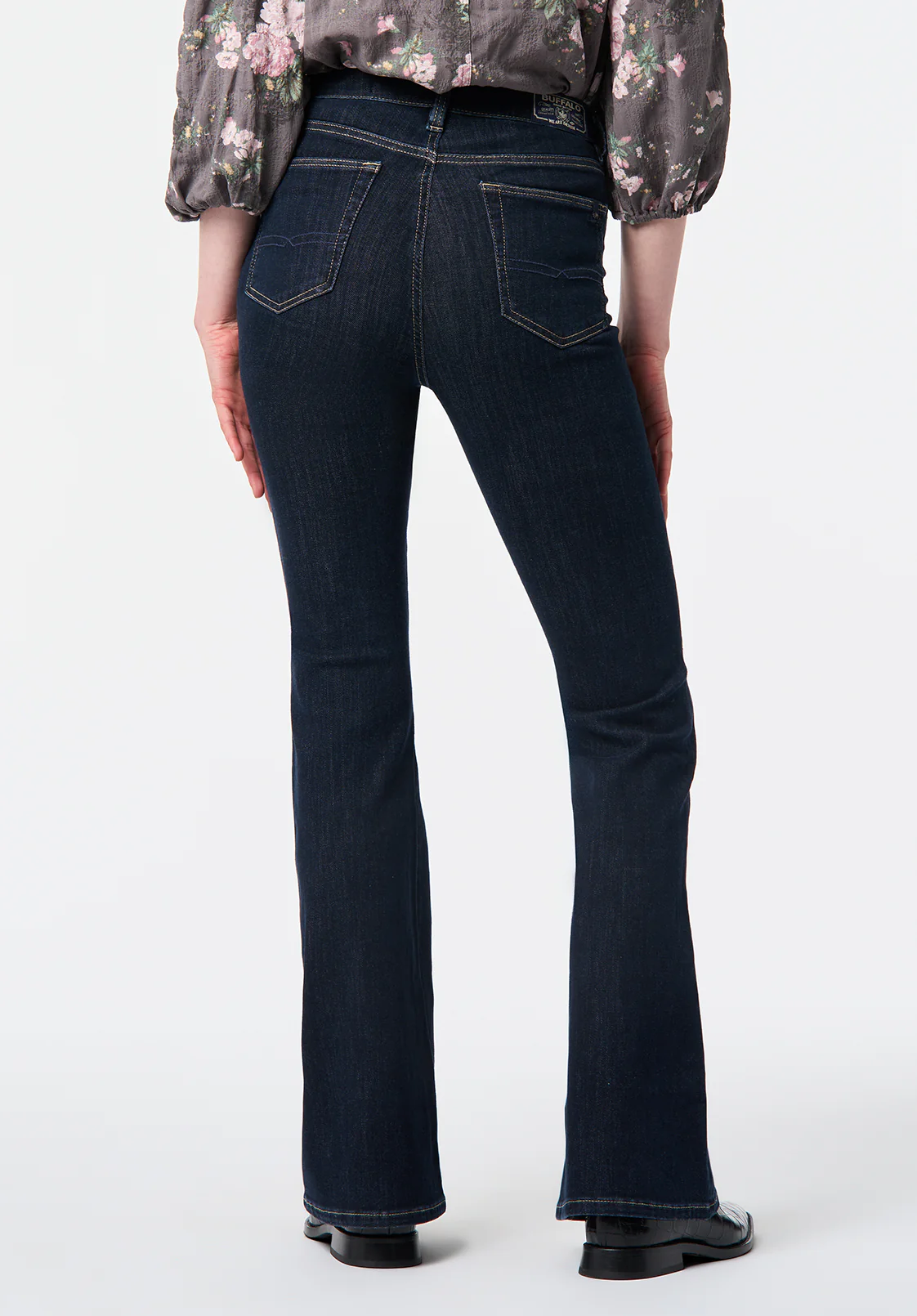 Joplin Women's High Rise Flare Jeans, Rinse Wash - BL16053 - Image 4