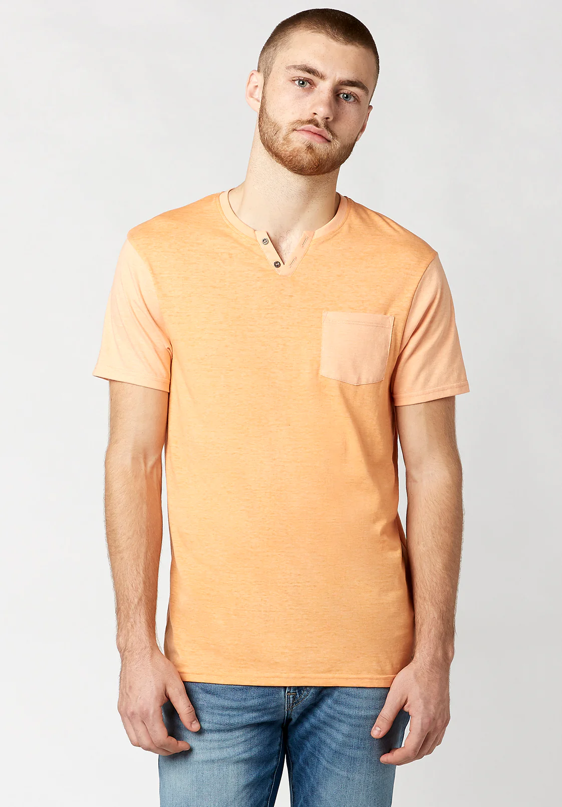 Kaddy Men's Pocket Tee, Shell Coral - BM23555 - Image 2