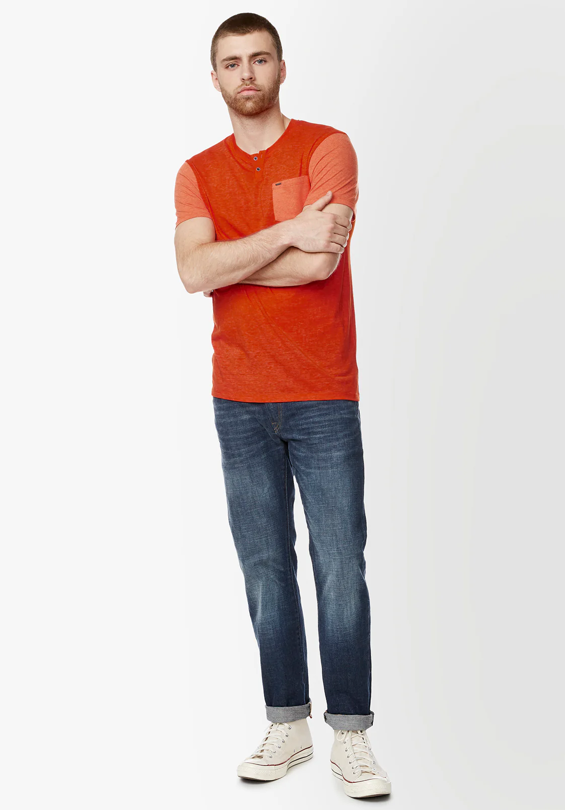 Kaddy Men's Pocket Tee, Redwood - BM23991