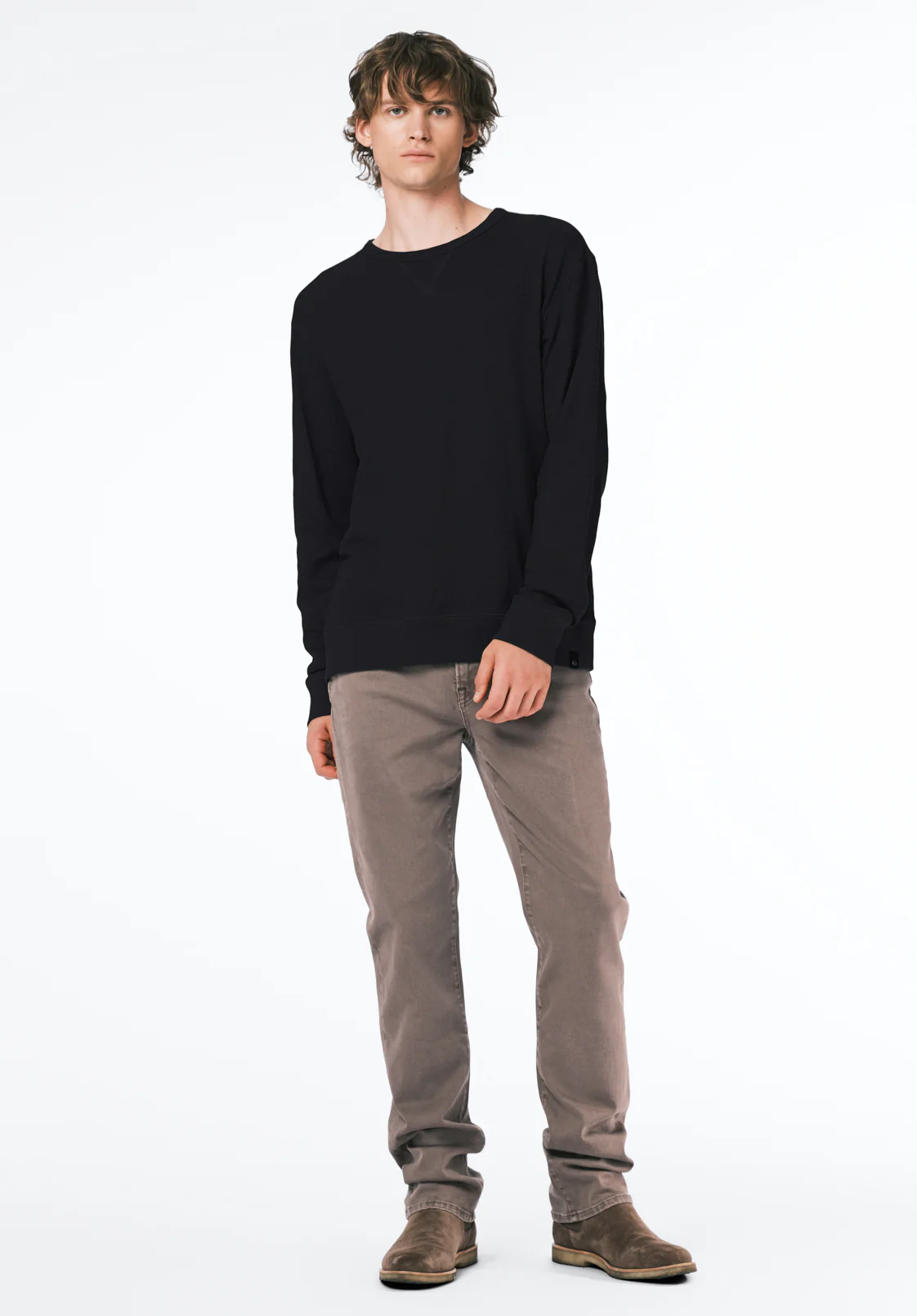 Kalder Men's Long Sleeve Relaxed Top, Black - BM24740