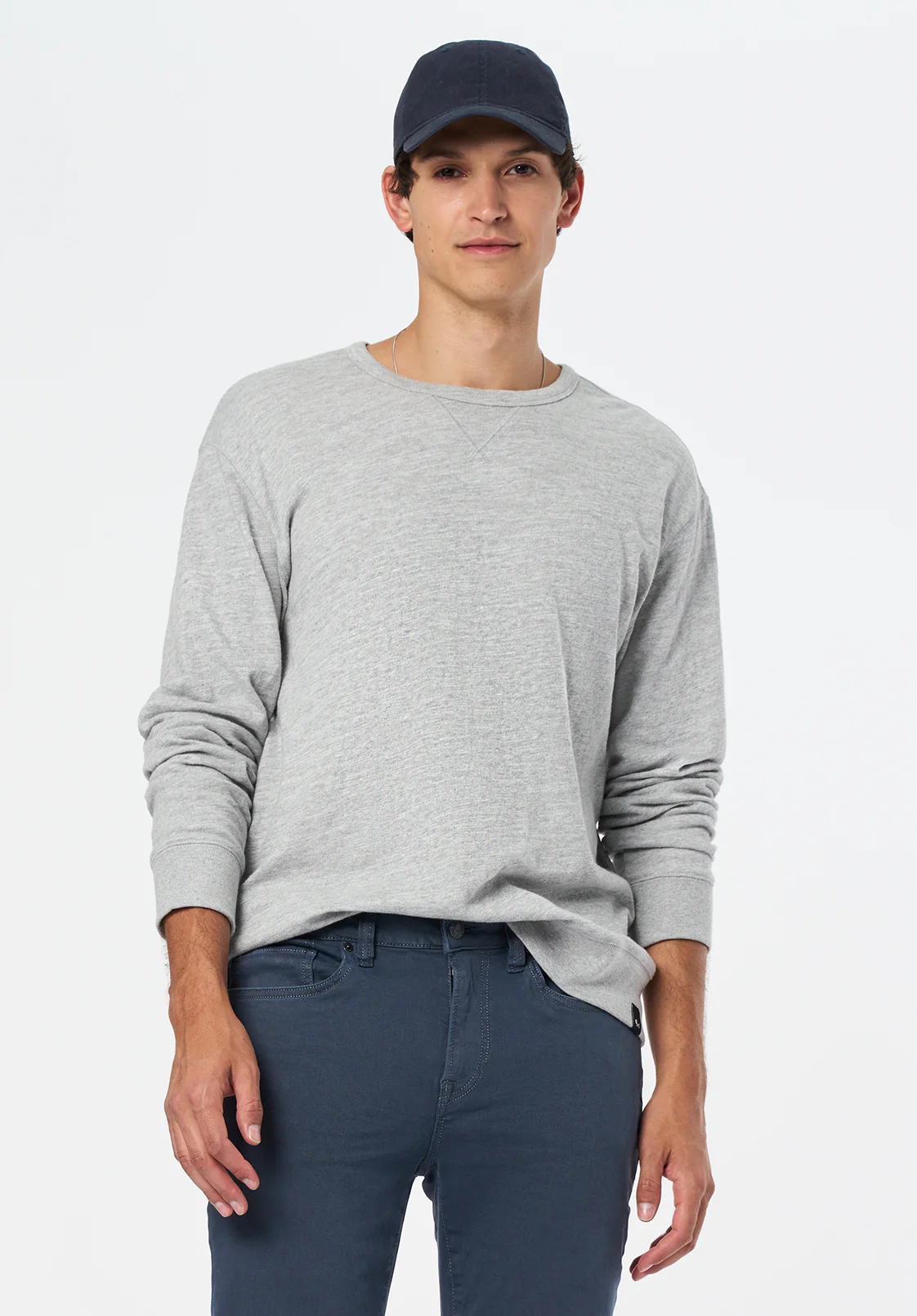 Kalder Men's Long Sleeve Relaxed Top, Heather Grey - BM24740 - Image 2