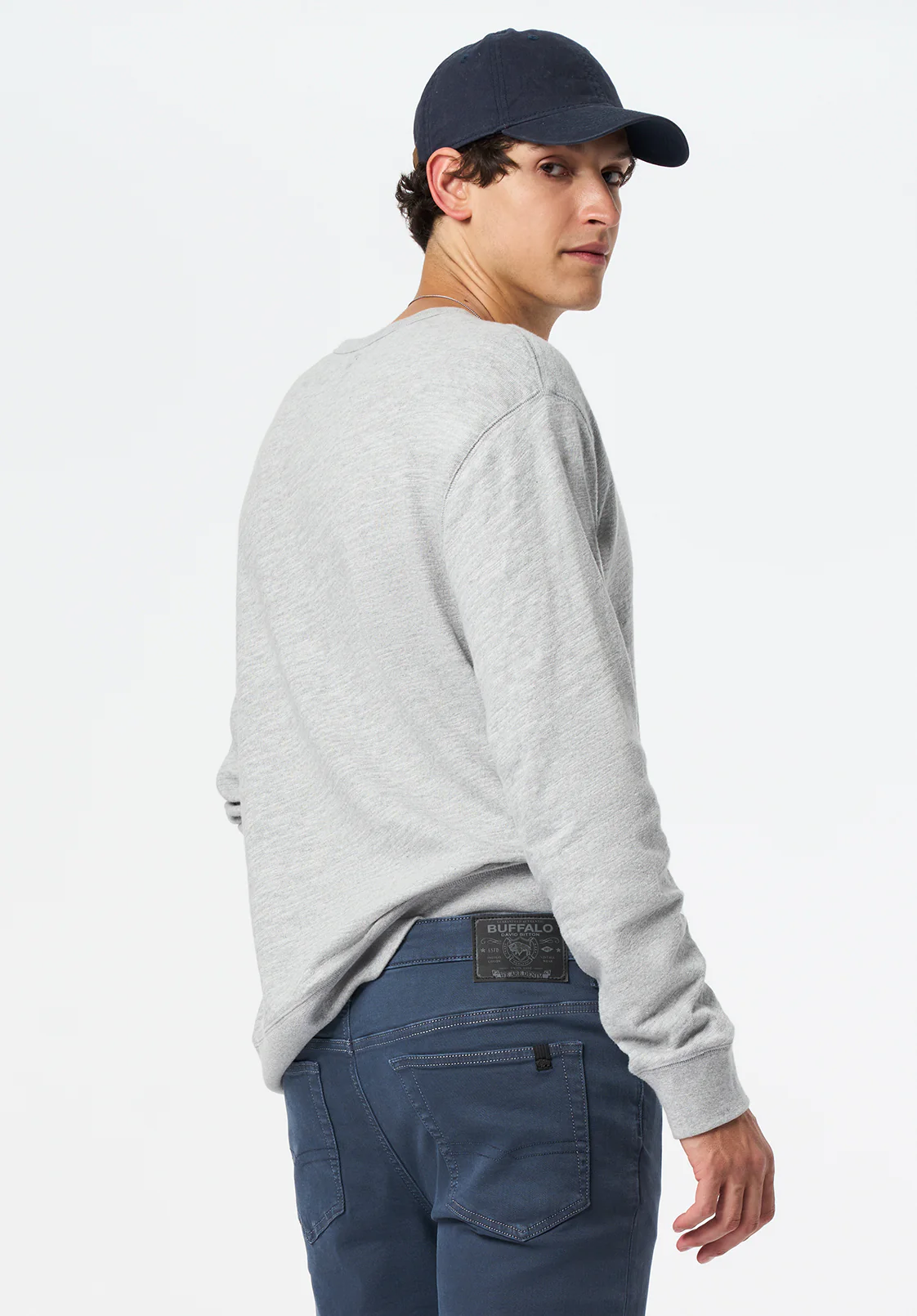 Kalder Men's Long Sleeve Relaxed Top, Heather Grey - BM24740 - Image 3