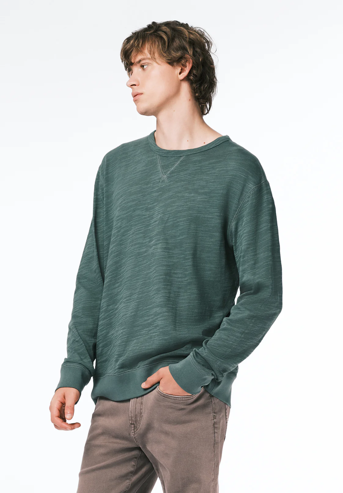 Kalder Men's Long Sleeve Relaxed Top, Dark Forest - BM24740 - Image 2