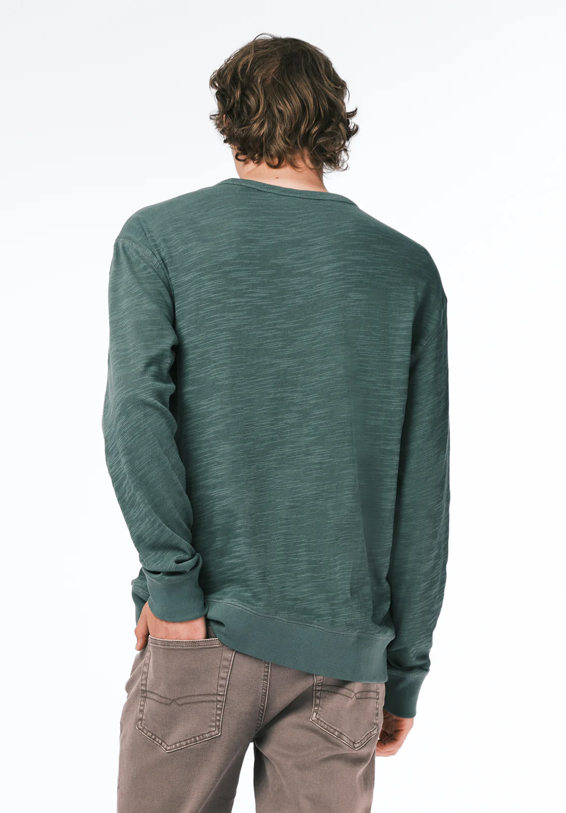 Kalder Men's Long Sleeve Relaxed Top, Dark Forest - BM24740 - Image 4