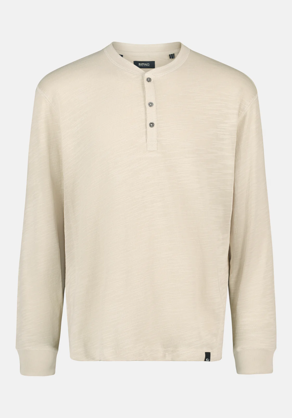 Kandid Men's Long Sleeve Relaxed Henley, Peyote - BM24660 - Image 5