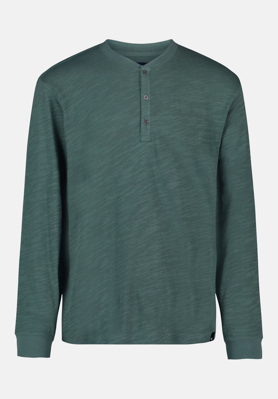 Kandid Men's Long Sleeve Relaxed Henley, Dark Forest - BM24660 - Image 5