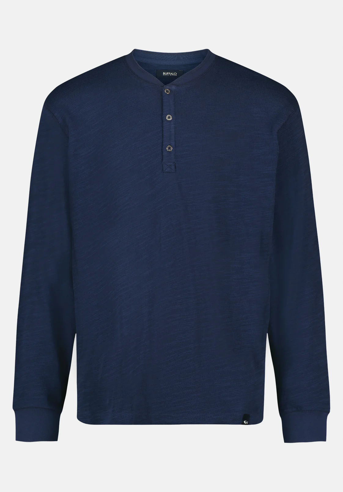 Kandid Men's Long Sleeve Relaxed Henley, Whale - BM24660 - Image 4