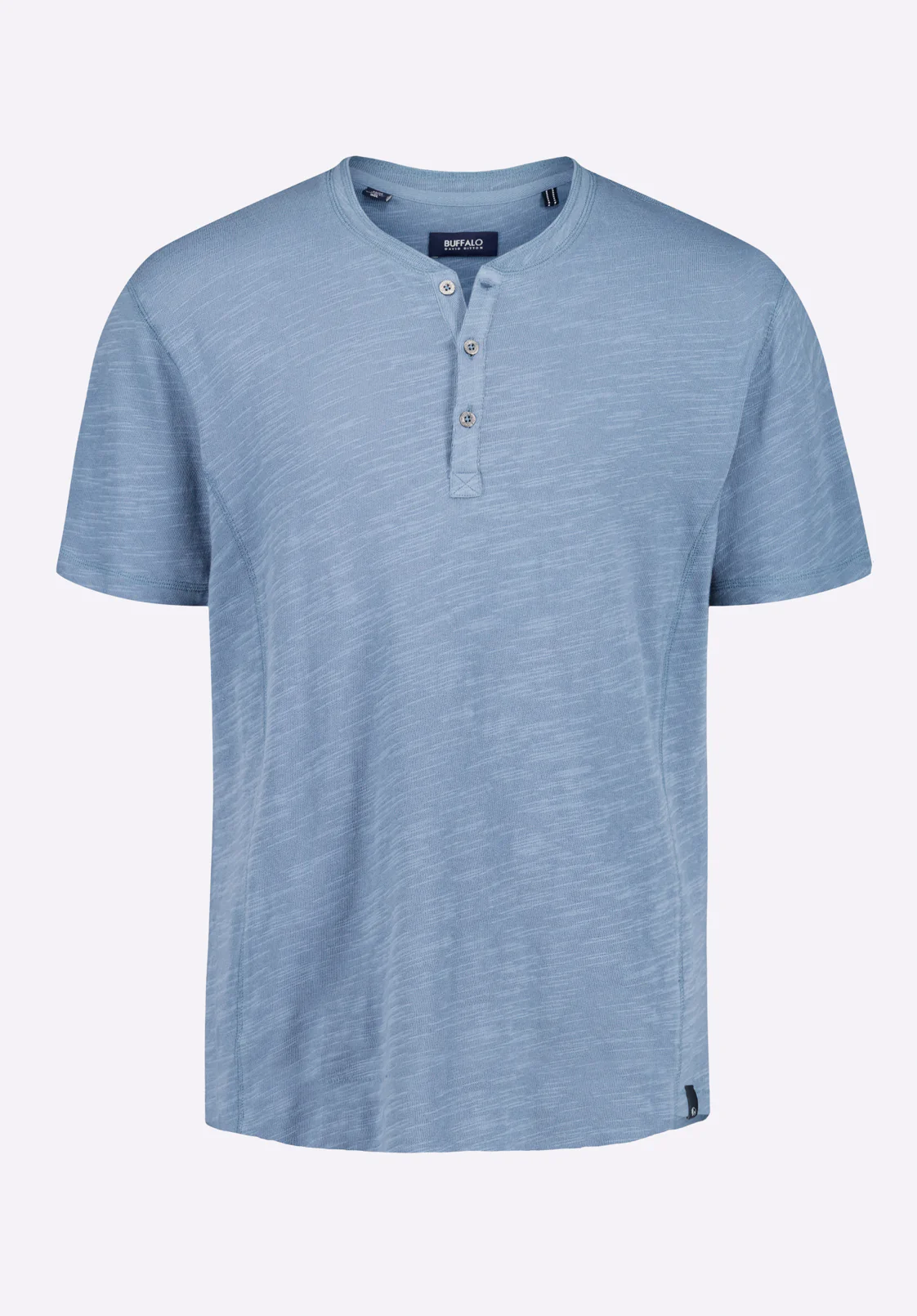 Kandido Men's Short Sleeve Slub Knit Henley, Mirage - BM24605 - Image 5