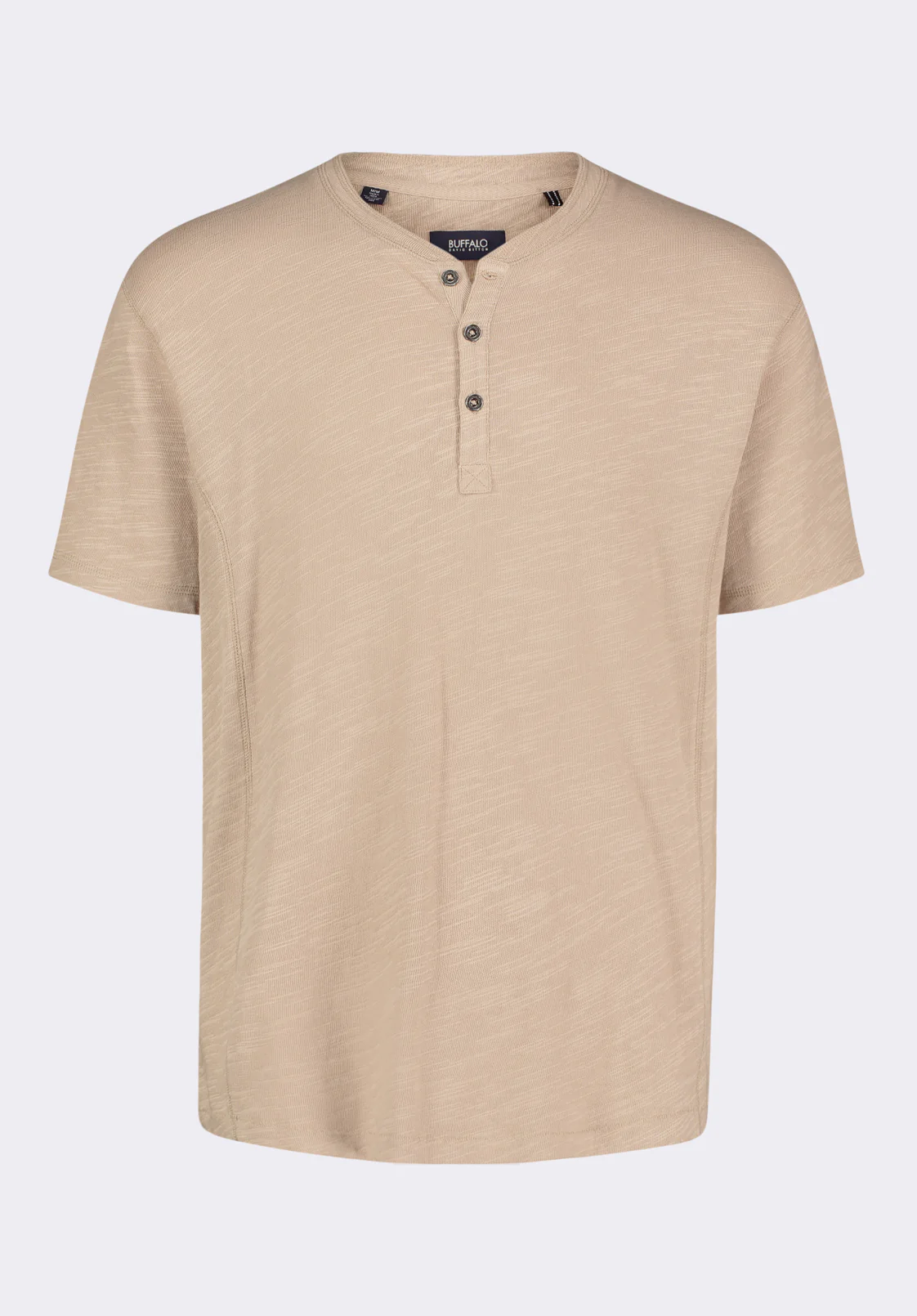 Kandido Men's Short Sleeve Slub Knit Henley, Tuffet - BM24605 - Image 5