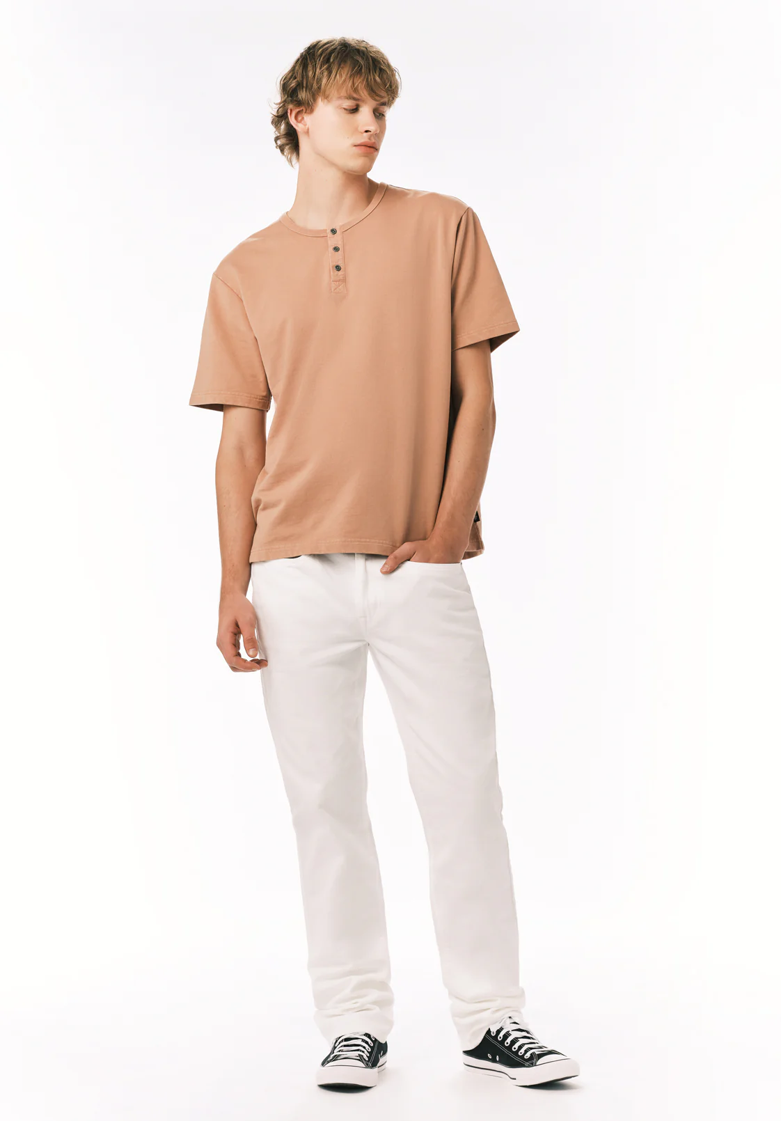 Kandor Men's Short Sleeve Henley, Roebuck - BM24782