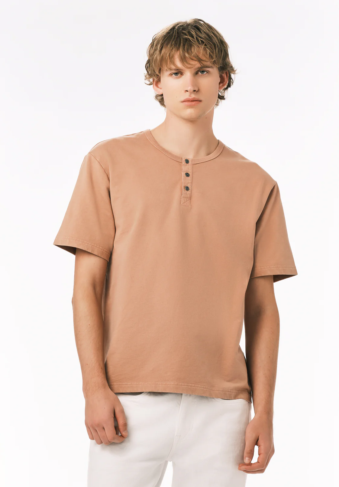 Kandor Men's Short Sleeve Henley, Roebuck - BM24782 - Image 2