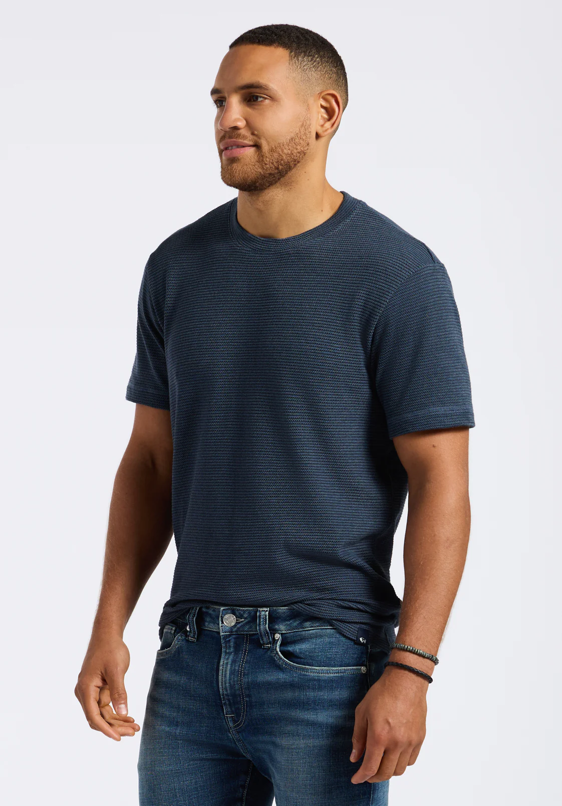 Karlton Men's Waffle-Knit Tee, Whale - BM24538 - Image 4