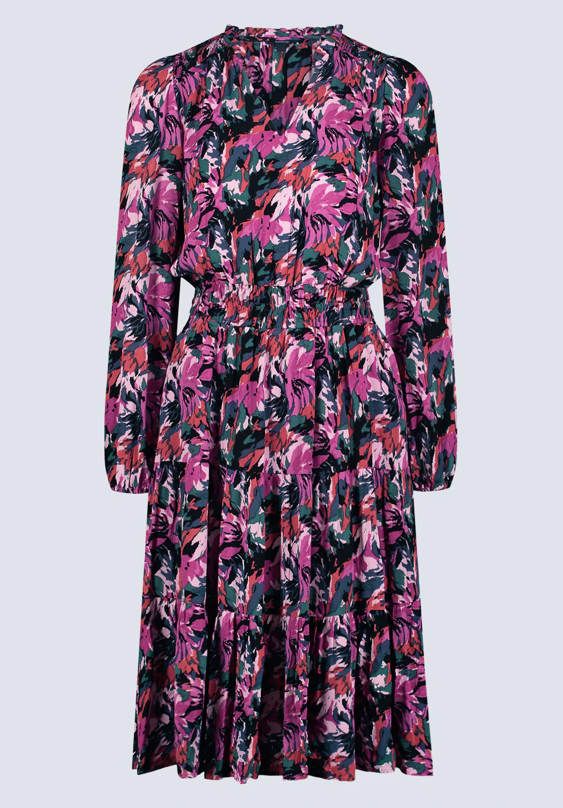 Karrigan Women's Long Sleeve Midi Dress, Abstract Floral - WD0059F - Image 6