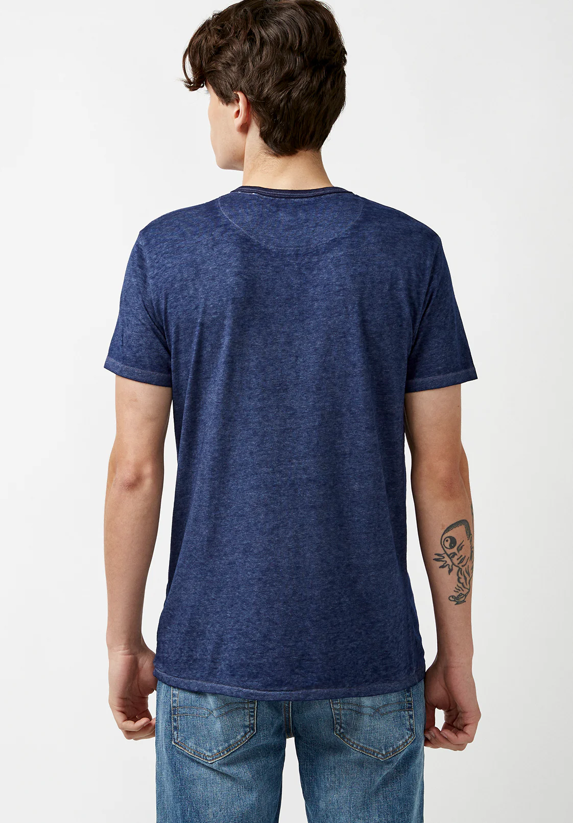 Kasum Men's Short Sleeve Henley, Whale - BM21411 - Image 3