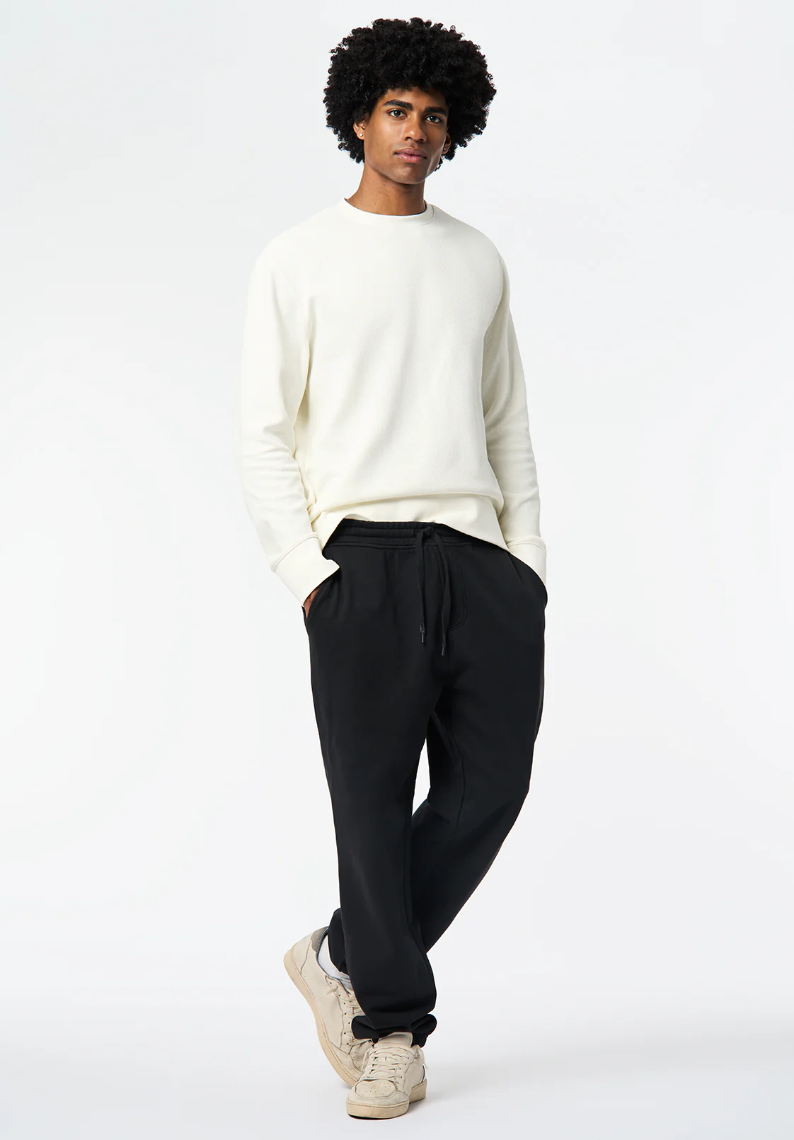 Kaya Men's Long Sleeve Top, Milk - BM24671