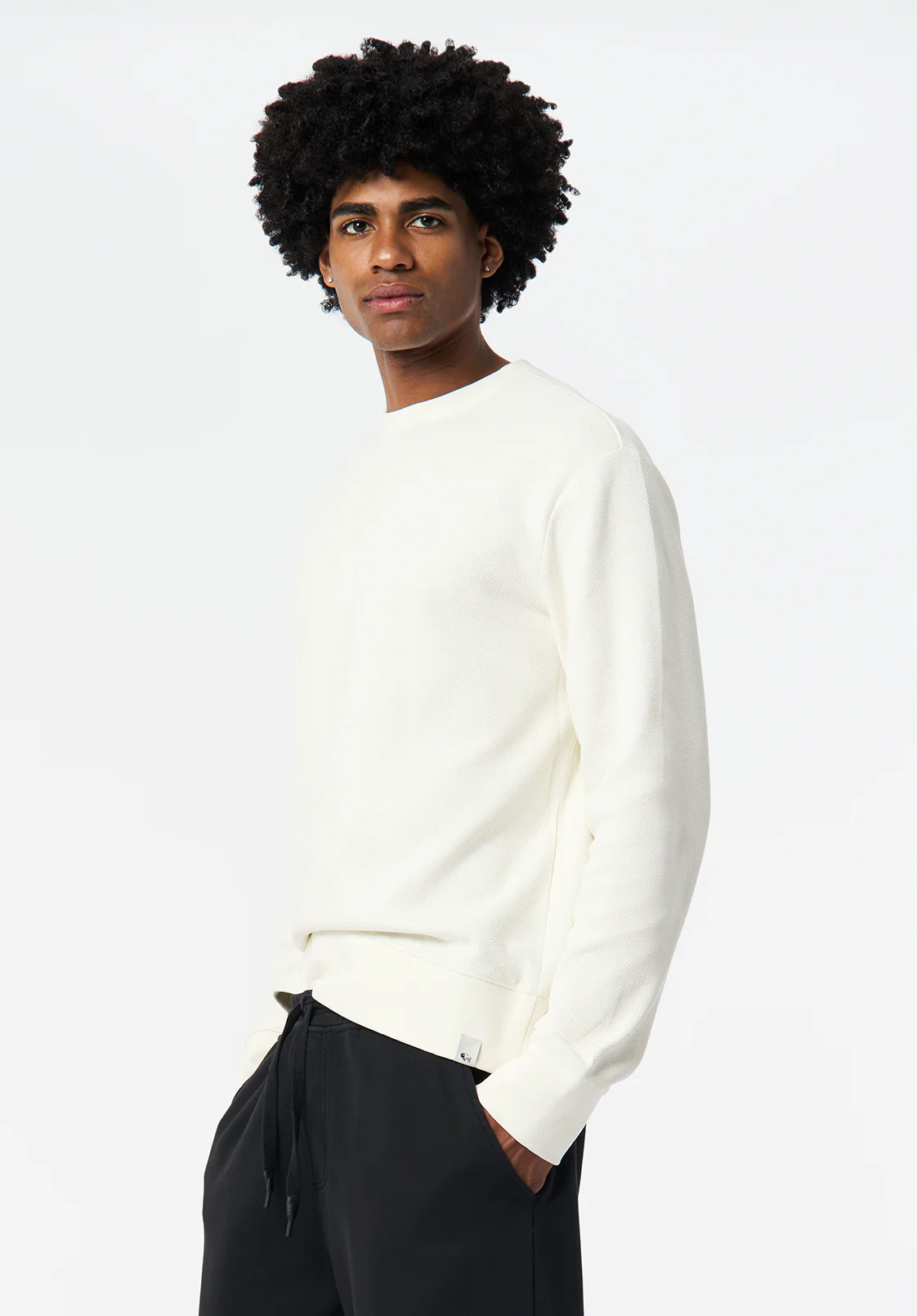 Kaya Men's Long Sleeve Top, Milk - BM24671 - Image 2