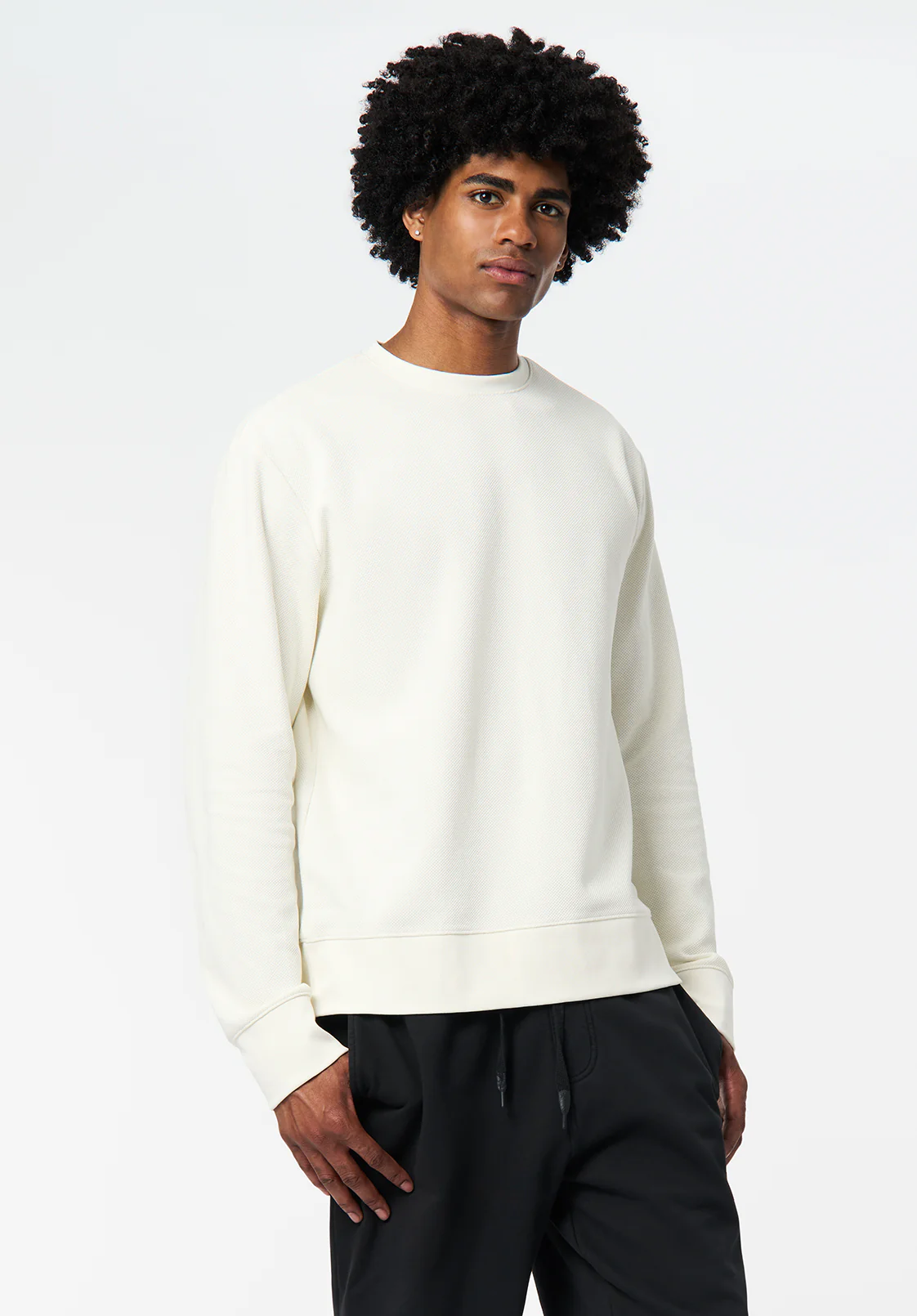 Kaya Men's Long Sleeve Top, Milk - BM24671 - Image 3