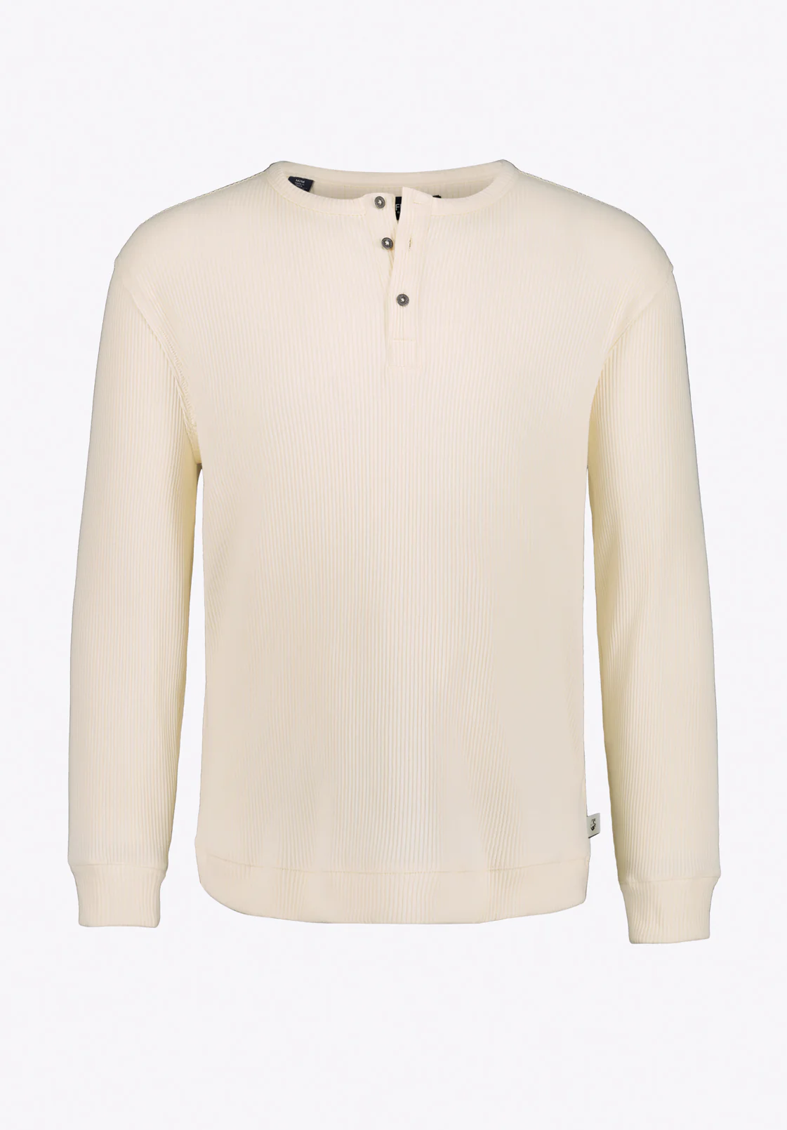 Kendro Men's Long Sleeve Henley, Buttercream - BM24762 - Image 5