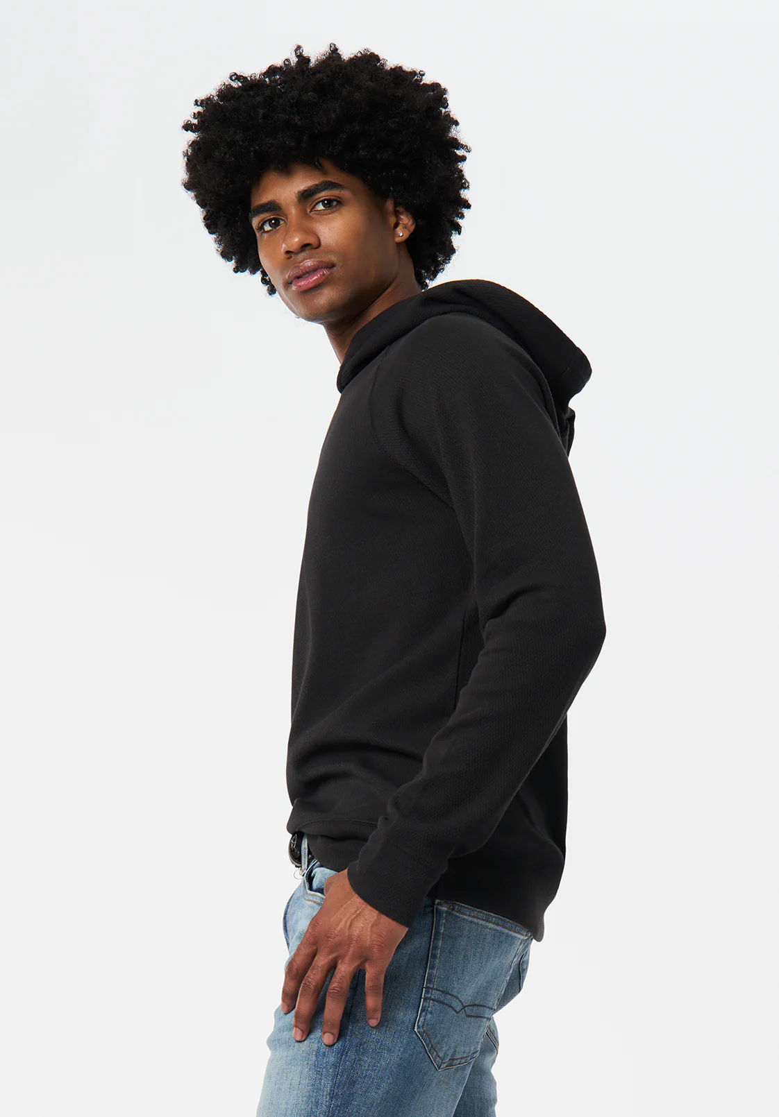 Kimber Men's Relaxed Hooded Top, Black - BM24668 - Image 3