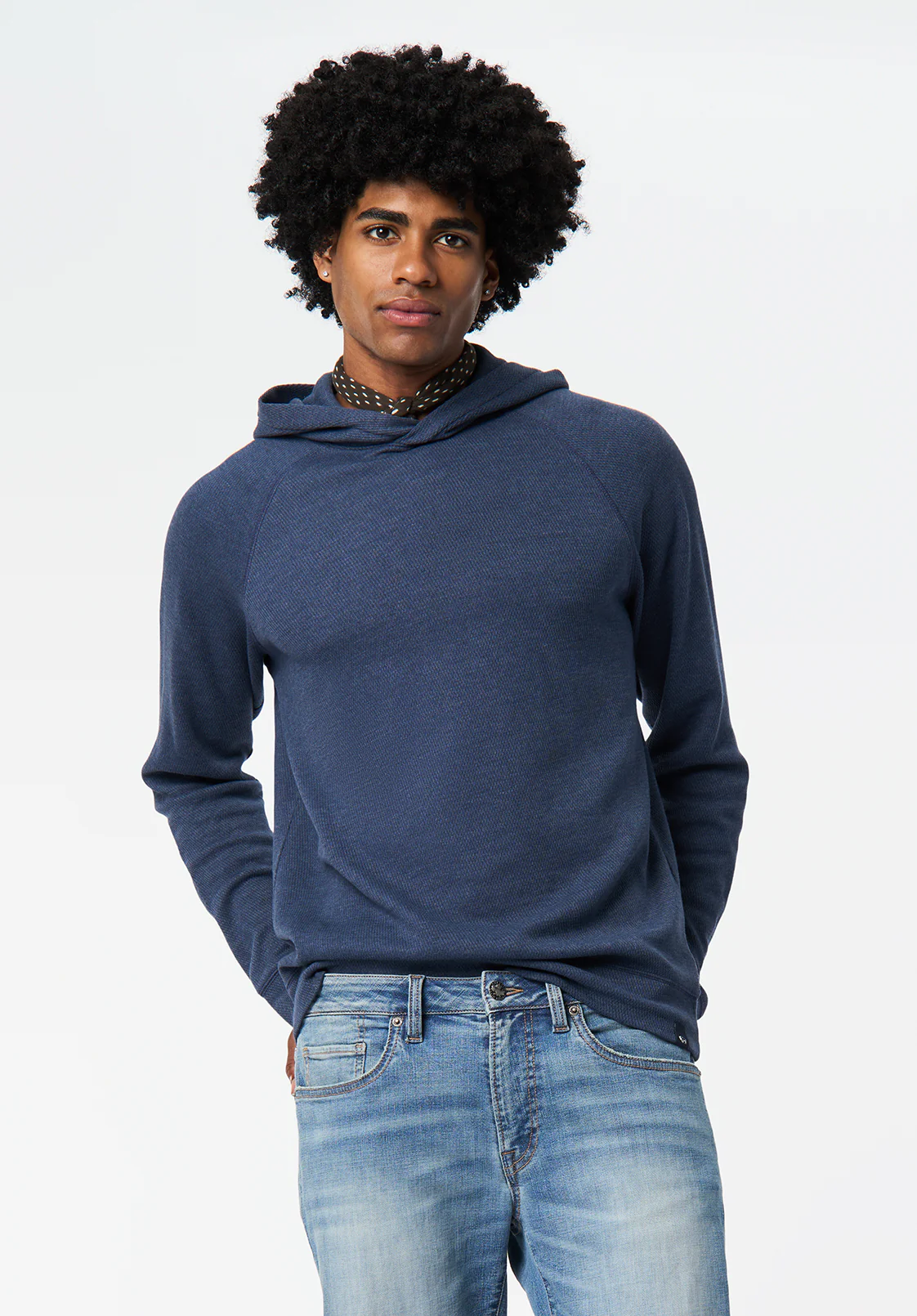 Kimber Men's Relaxed Hooded Top, Whale - BM24668 - Image 3